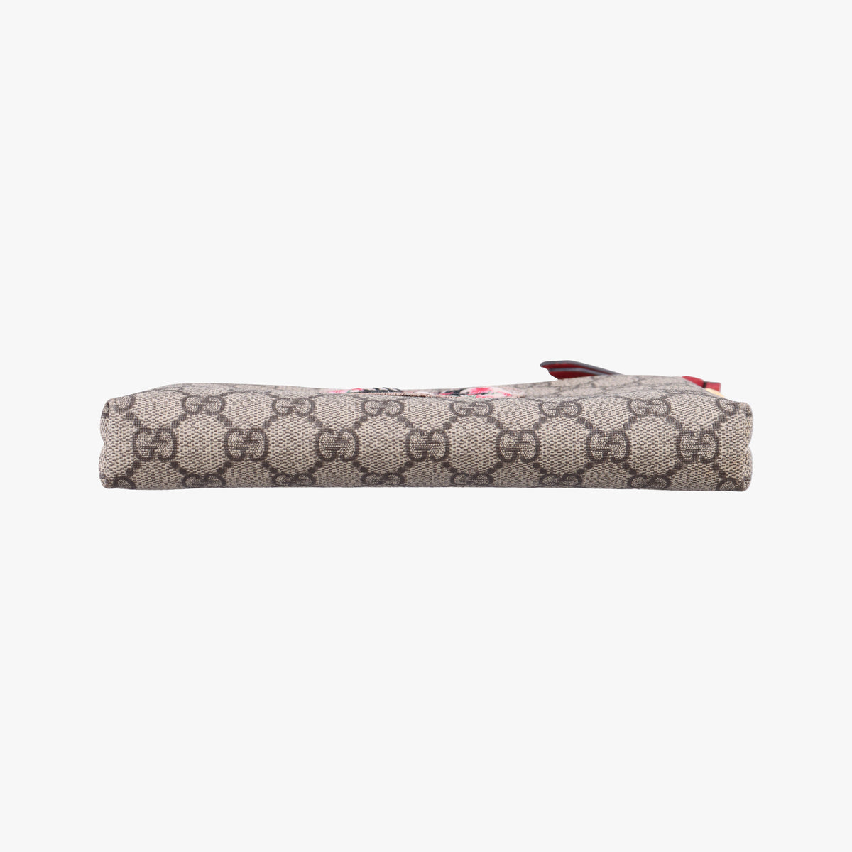 Pre-owned Gucci GG Supreme Heart Chain Pochette Beige×red PVC coated canvas 456866 handbag | stylenewstar