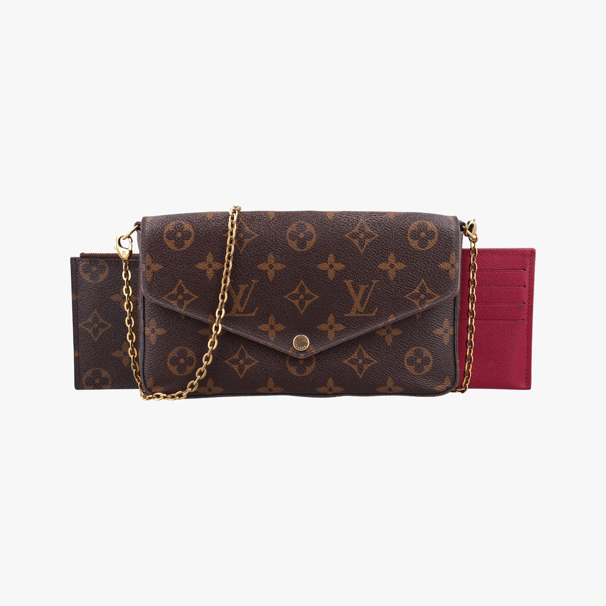 Secondhand Louis Vuitton Pochette Felicie Brown Monogram Canvas M61276 shoulderbag | stylenewstar