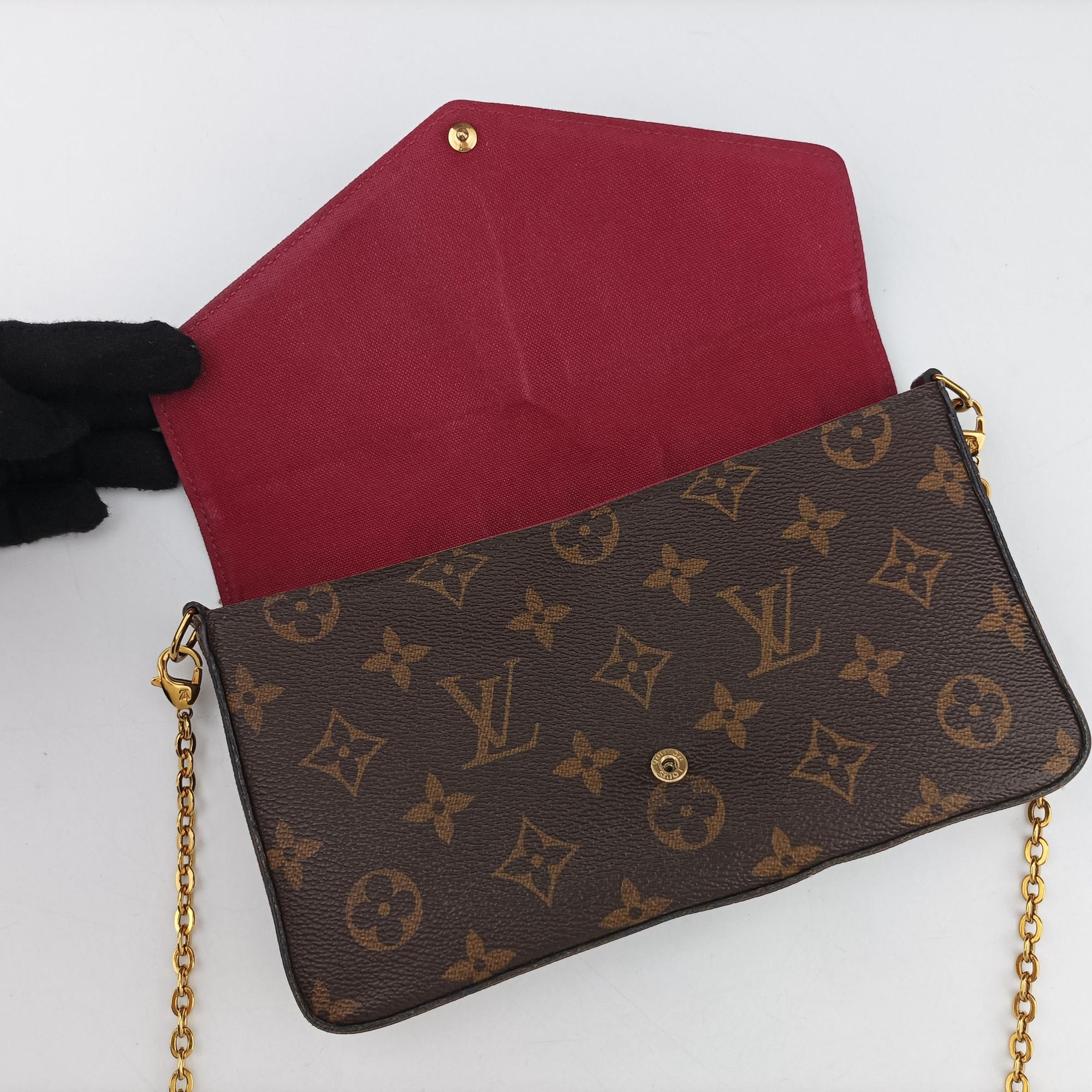 Secondhand Louis Vuitton Pochette Felicie Brown Monogram Canvas M61276 shoulderbag | stylenewstar