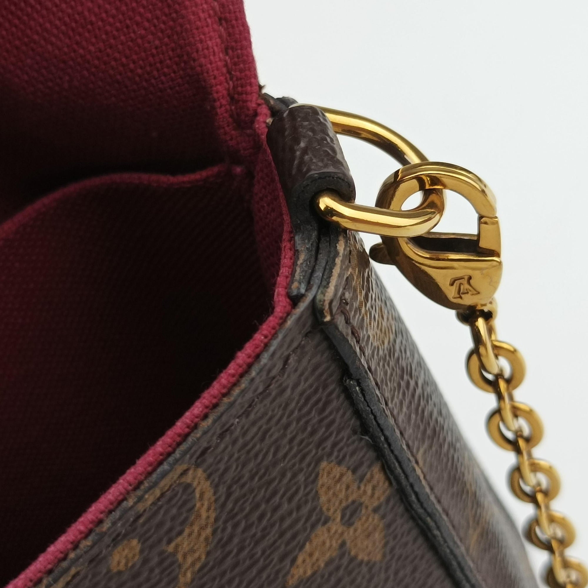 Secondhand Louis Vuitton Pochette Felicie Brown Monogram Canvas M61276 shoulderbag | stylenewstar