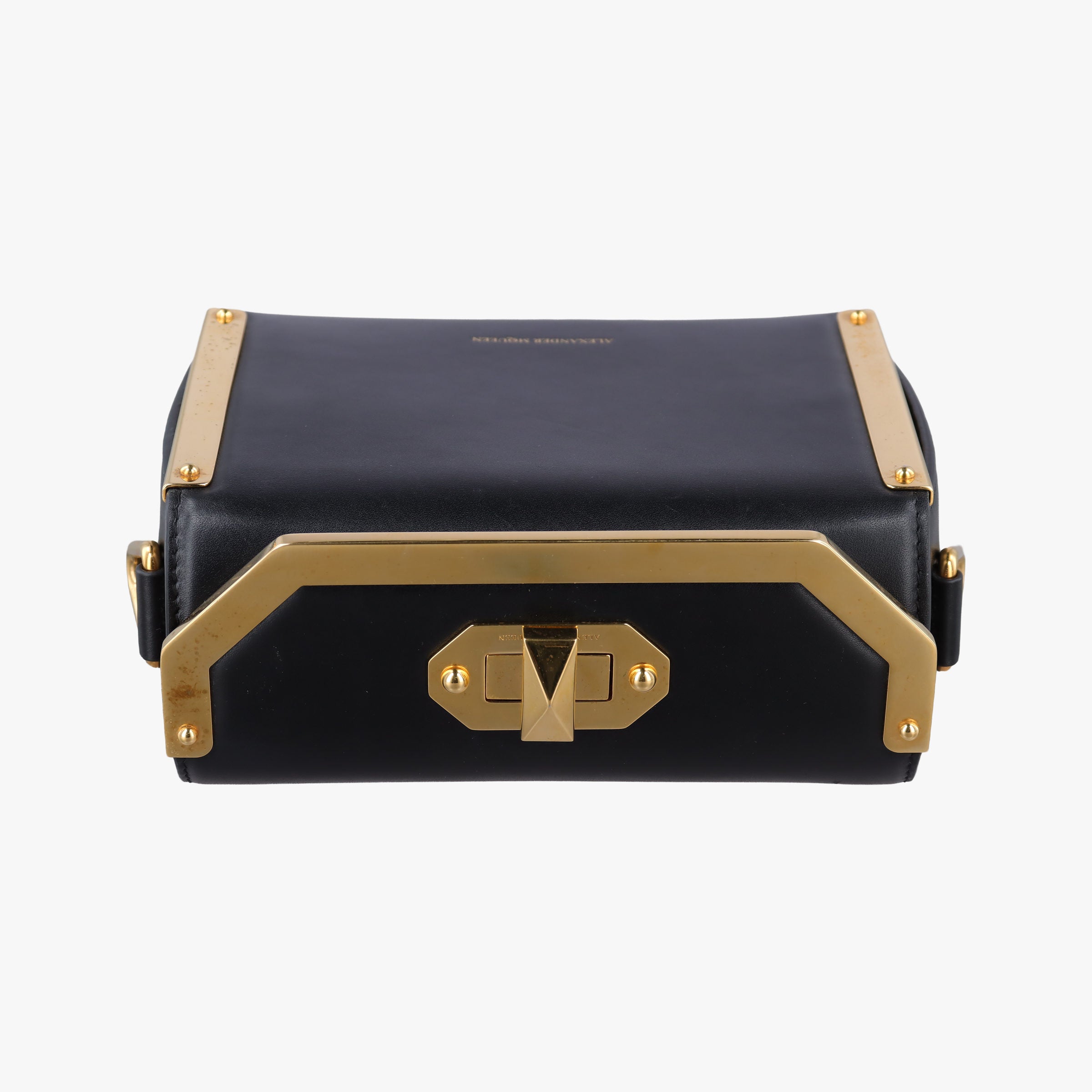 Pre-owned Alexander McQueen Box Black Leather  shoulderbag | stylenewstar