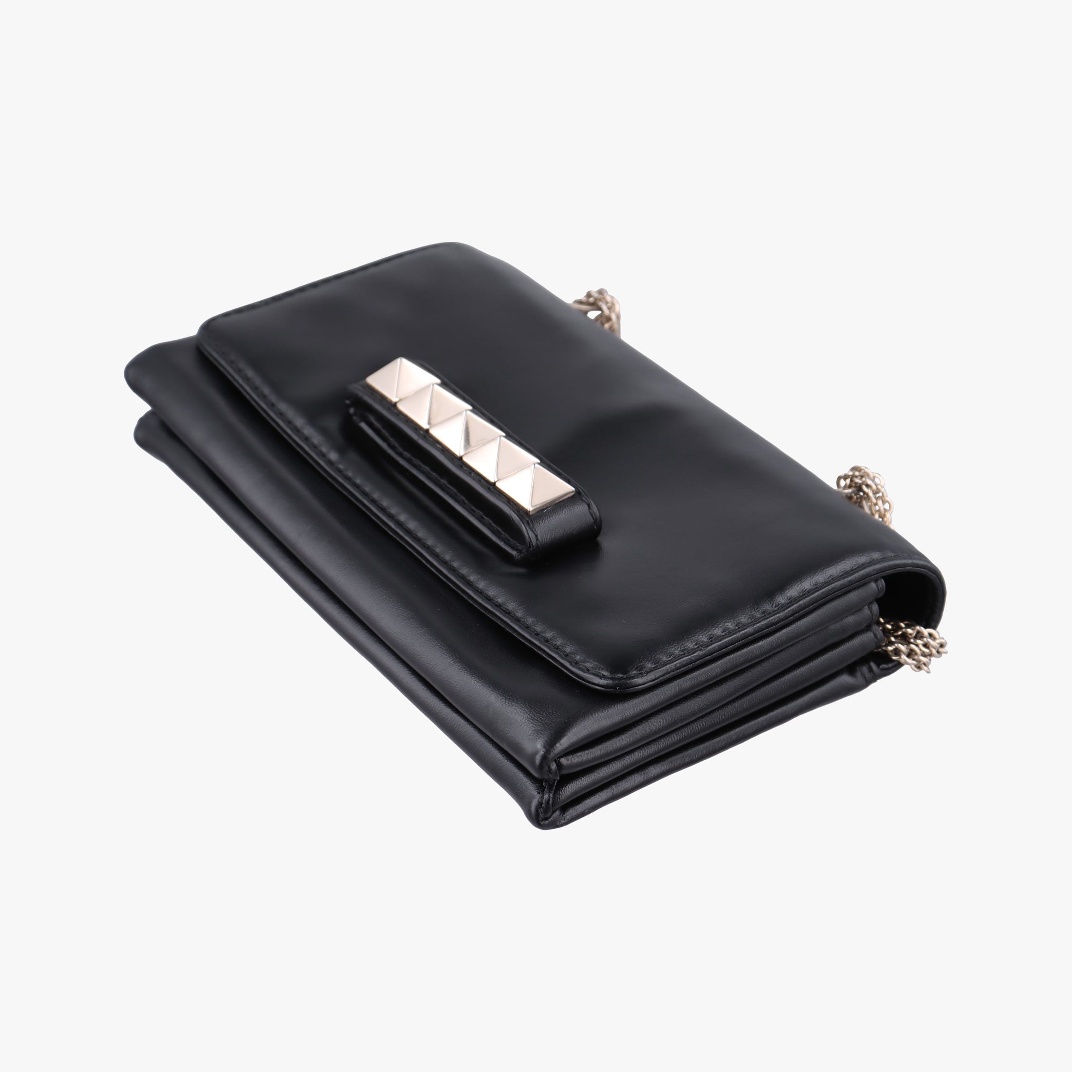 Pre-owned Valentino Rockstud Va Va Voom Black Leather  shoulderbag | stylenewstar