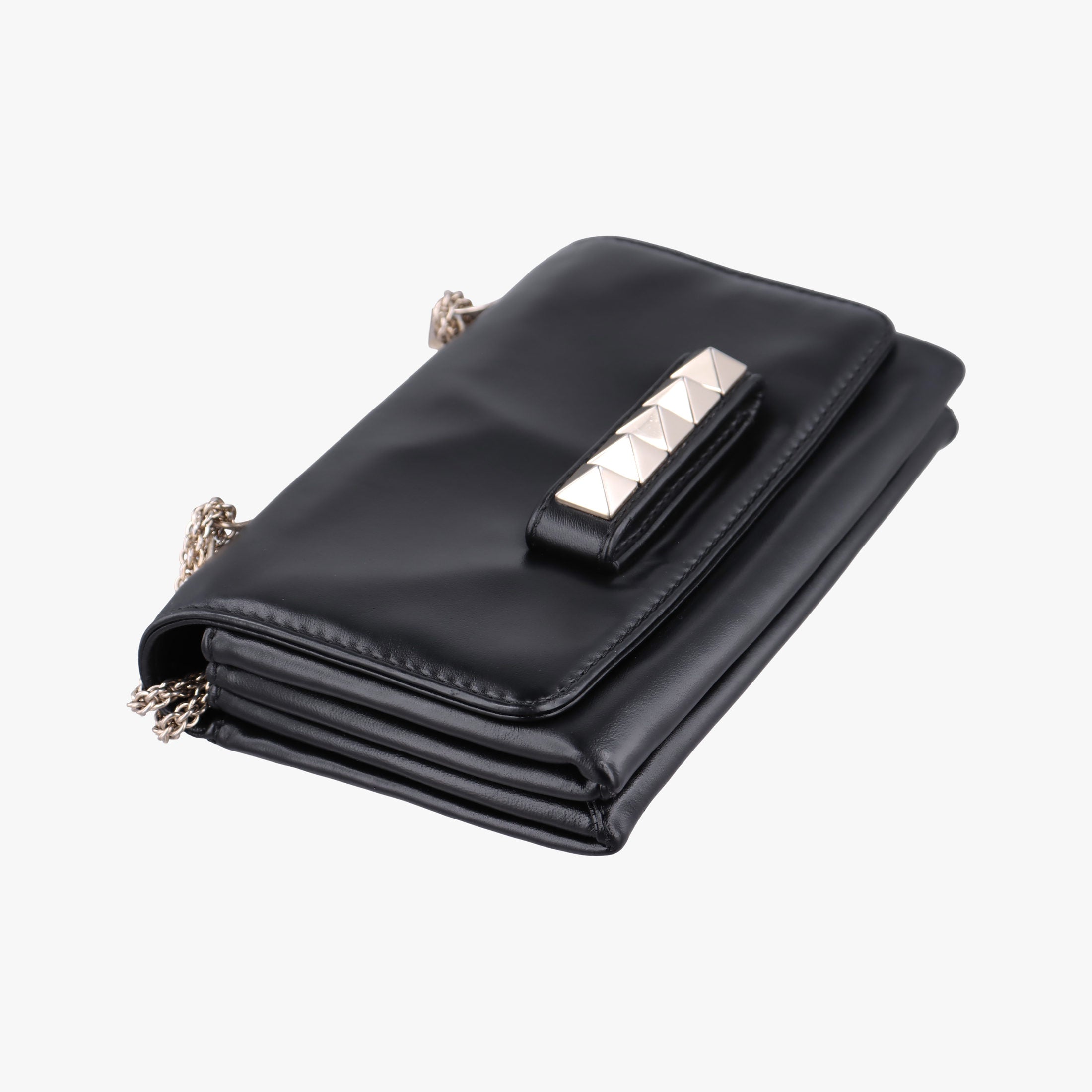 Pre-owned Valentino Rockstud Va Va Voom Black Leather  shoulderbag | stylenewstar