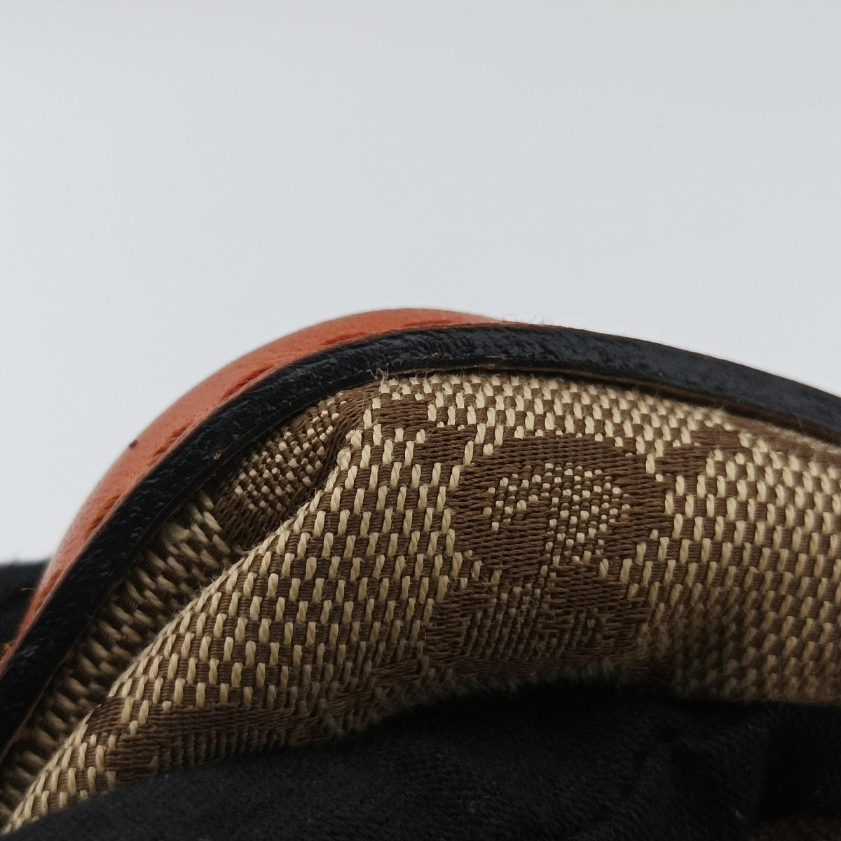 Pre-owned Gucci Sherry Line Beige×orange Canvas×Leather 247205 shoulderbag | stylenewstar