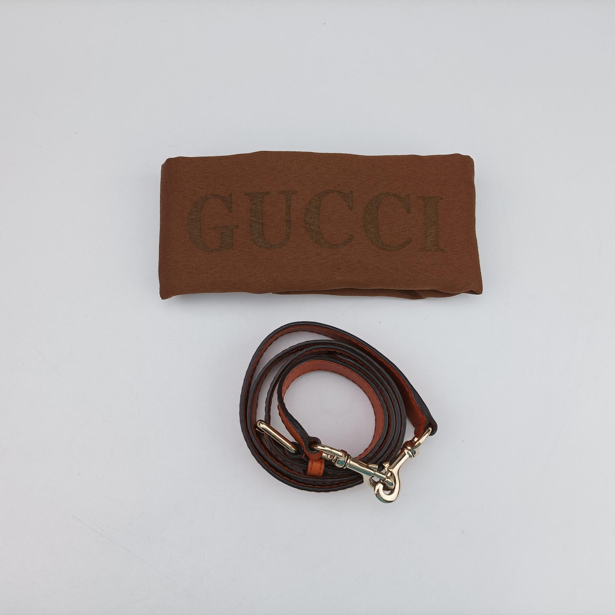 Pre-owned Gucci Sherry Line Beige×orange Canvas×Leather 247205 shoulderbag | stylenewstar