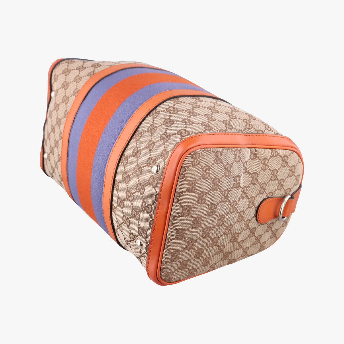 Pre-owned Gucci Sherry Line Beige×orange Canvas×Leather 247205 shoulderbag | stylenewstar