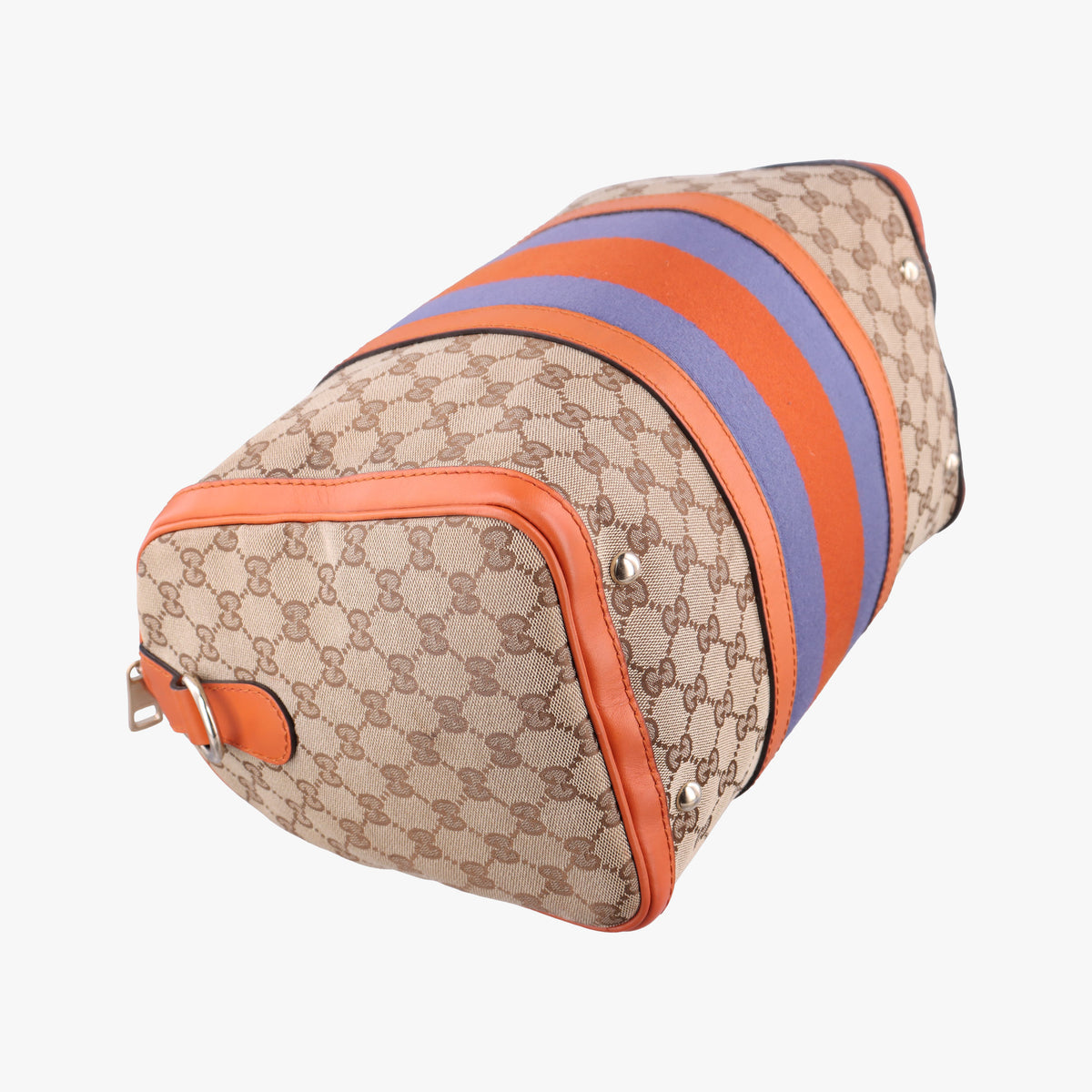 Pre-owned Gucci Sherry Line Beige×orange Canvas×Leather 247205 shoulderbag | stylenewstar