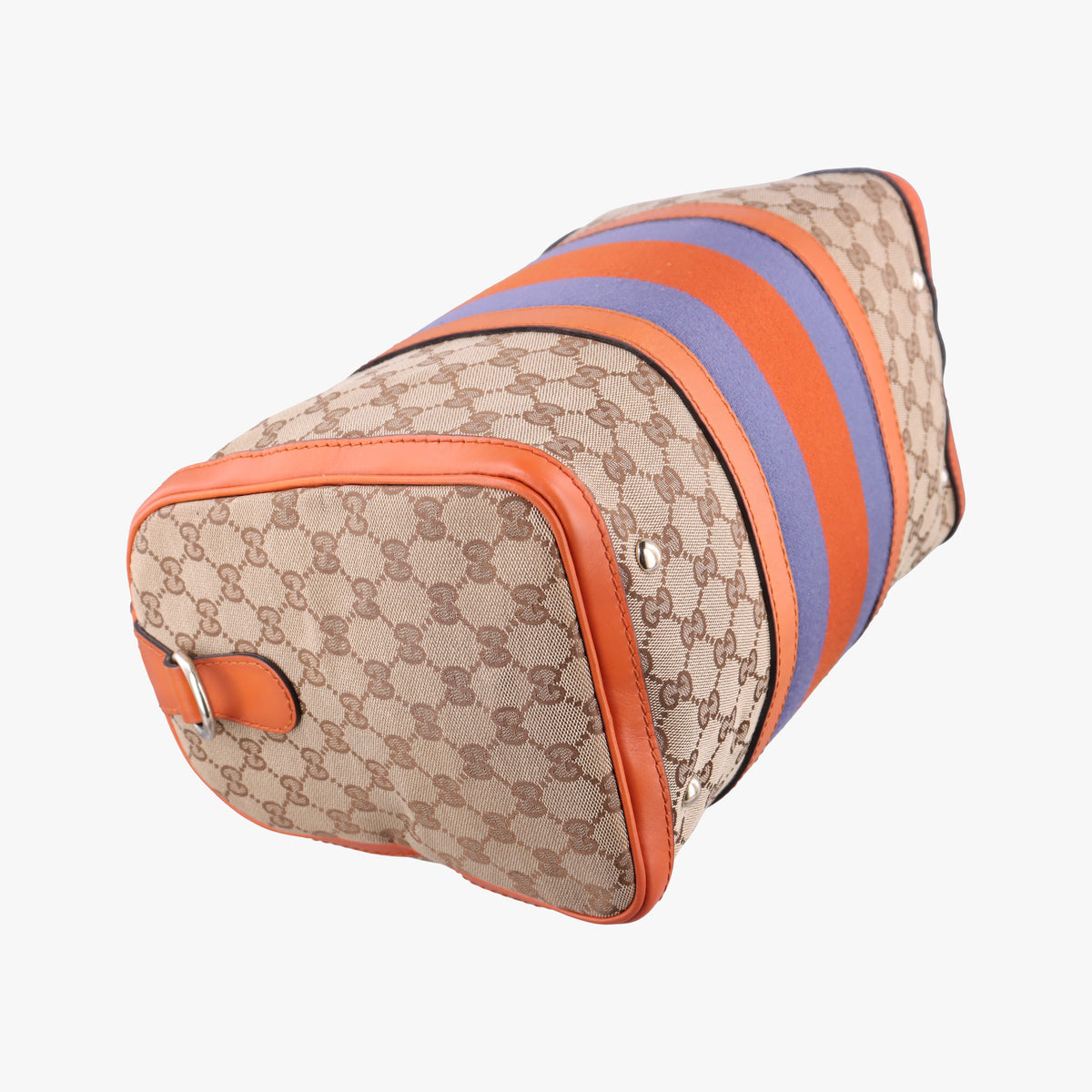Pre-owned Gucci Sherry Line Beige×orange Canvas×Leather 247205 shoulderbag | stylenewstar