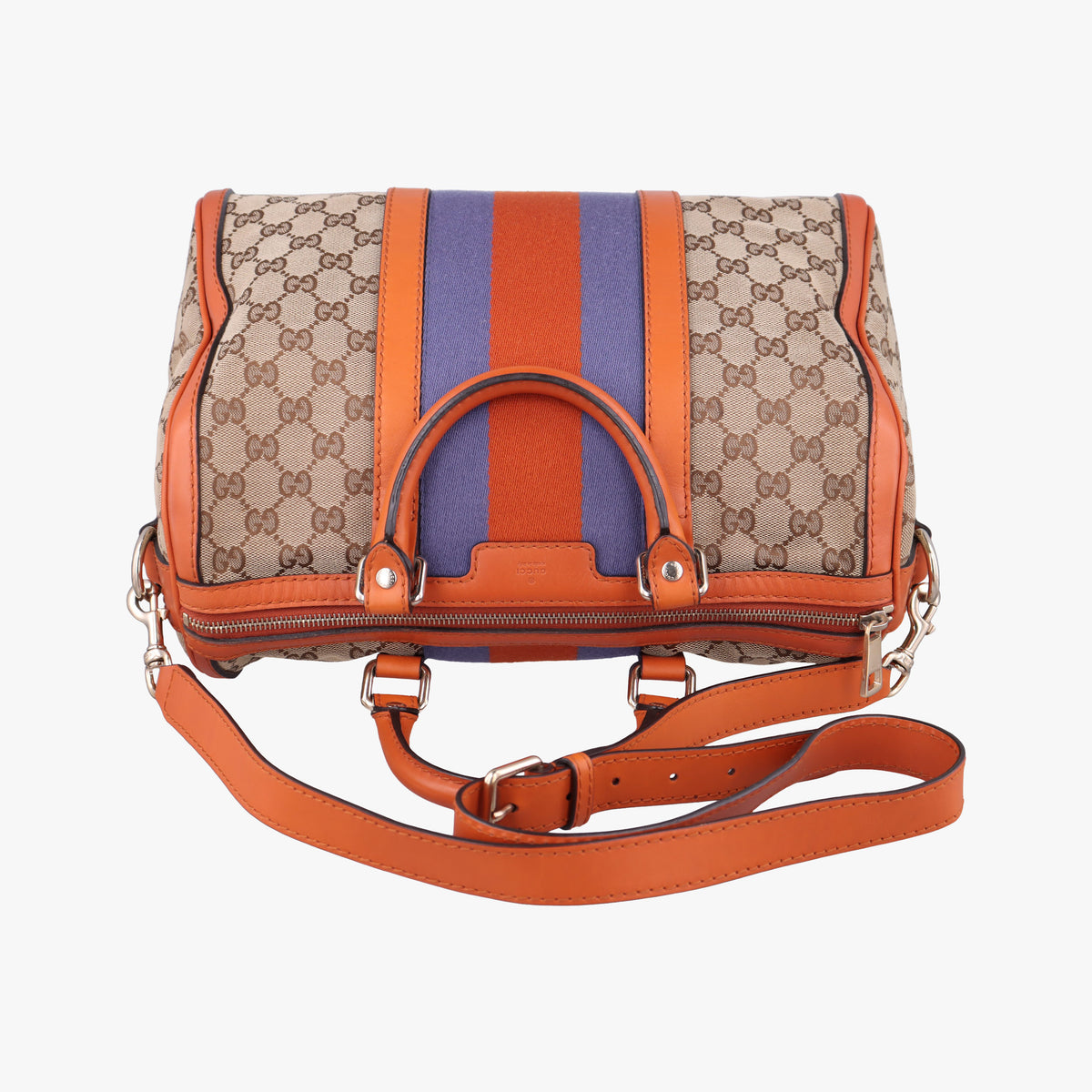 Secondhand Gucci Sherry Line Beige×orange Canvas×Leather 247205 shoulderbag | stylenewstar