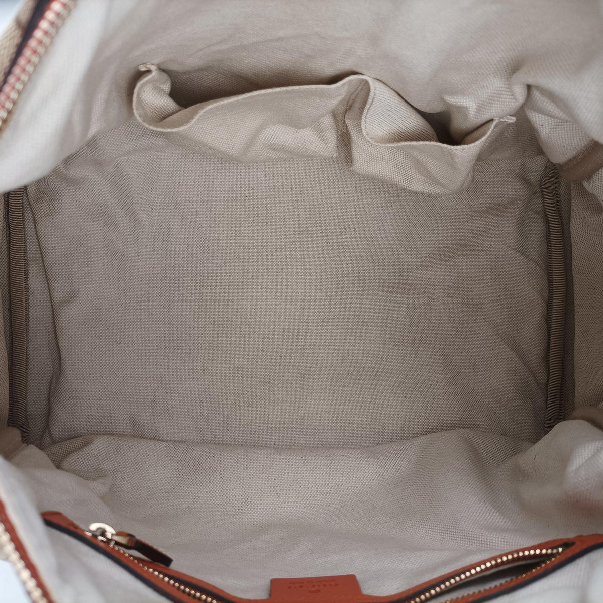 Pre-owned Gucci Sherry Line Beige×orange Canvas×Leather 247205 shoulderbag | stylenewstar