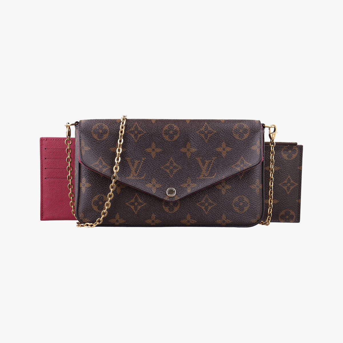 Secondhand Louis Vuitton Pochette Felicie Brown Monogram Canvas M61276 shoulderbag | stylenewstar