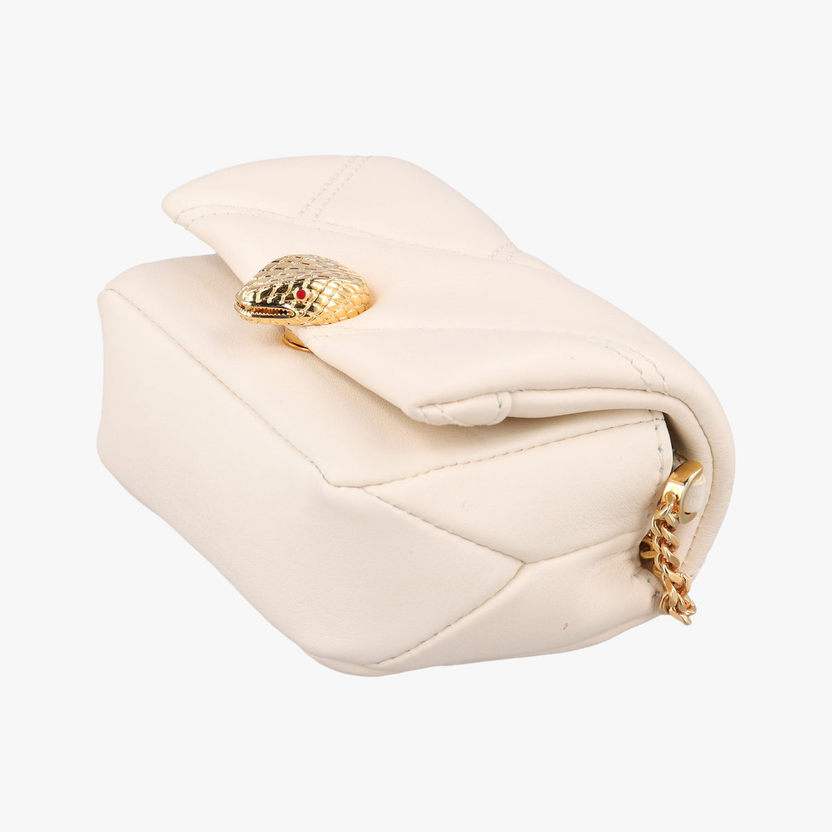 Pre-owned Bvlgari Serpenti Cabochon Micro Ivory Opal calf  shoulderbag | stylenewstar