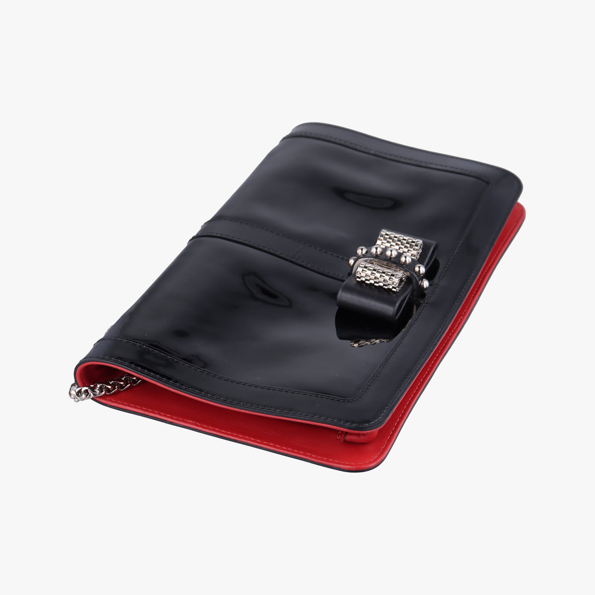 Vintage Christian Louboutin Sweet Charity Black Enamel Leather  shoulderbag | stylenewstar