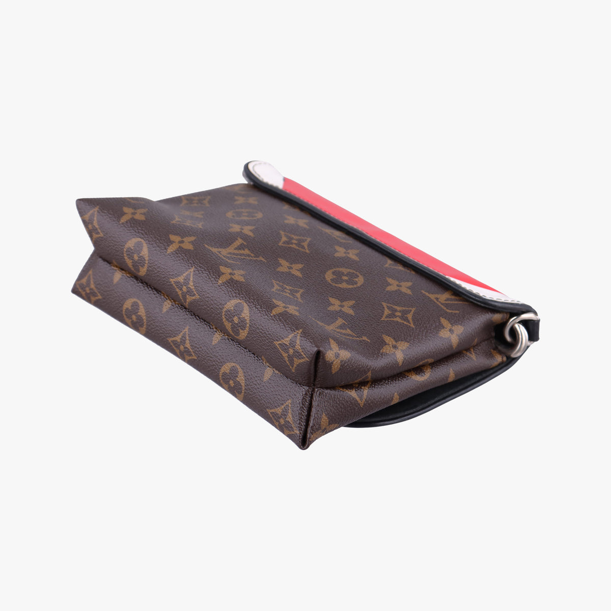 Pre-owned Louis Vuitton Pochette Kabuki Mask Red × Brown Monogram Canvas × Epi Leather M43527 shoulderbag | stylenewstar