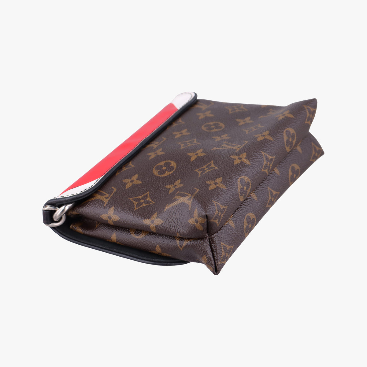 Pre-owned Louis Vuitton Pochette Kabuki Mask Red × Brown Monogram Canvas × Epi Leather M43527 shoulderbag | stylenewstar