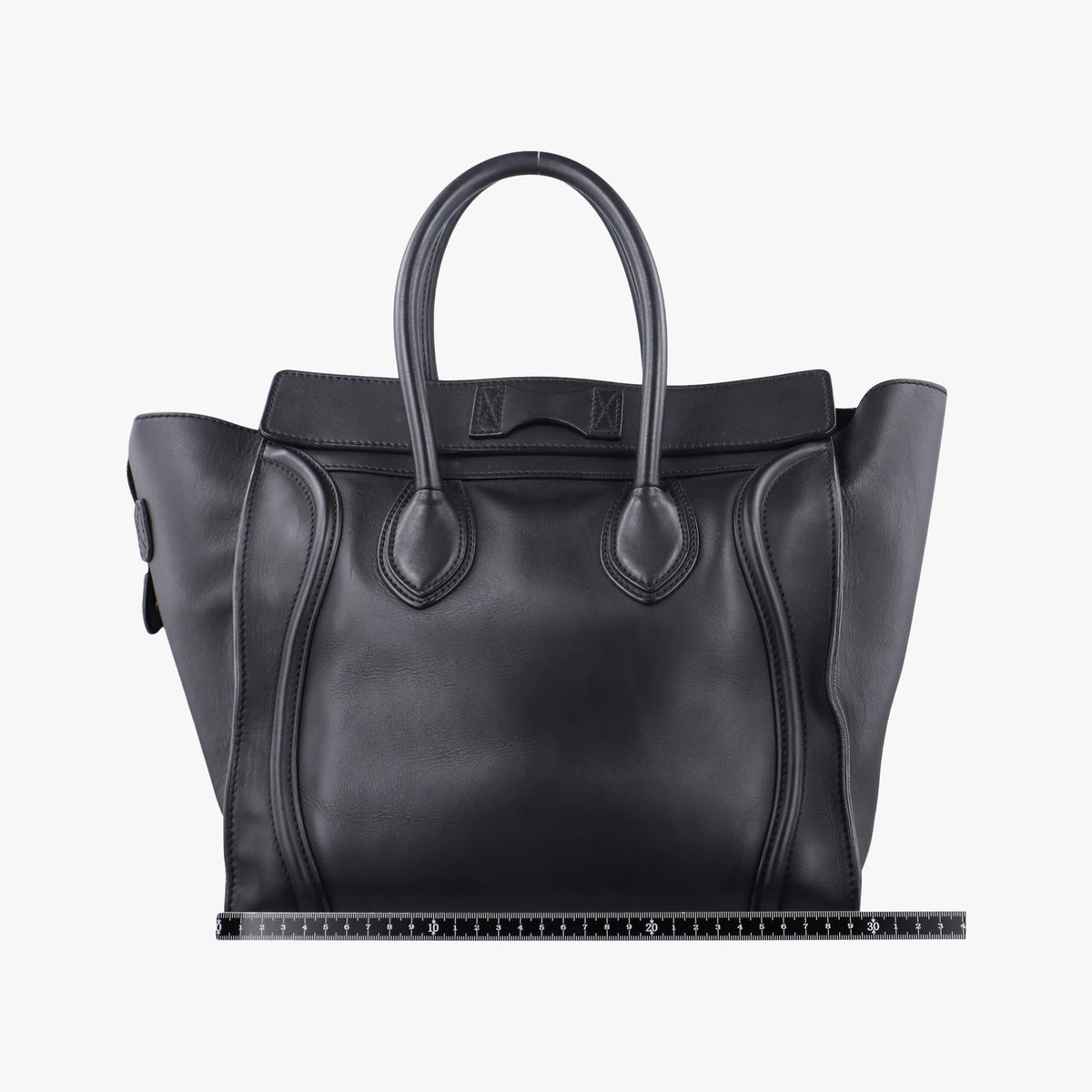 Pre-owned Celine Luggage Mini Shopper Black Leather  handbag | stylenewstar