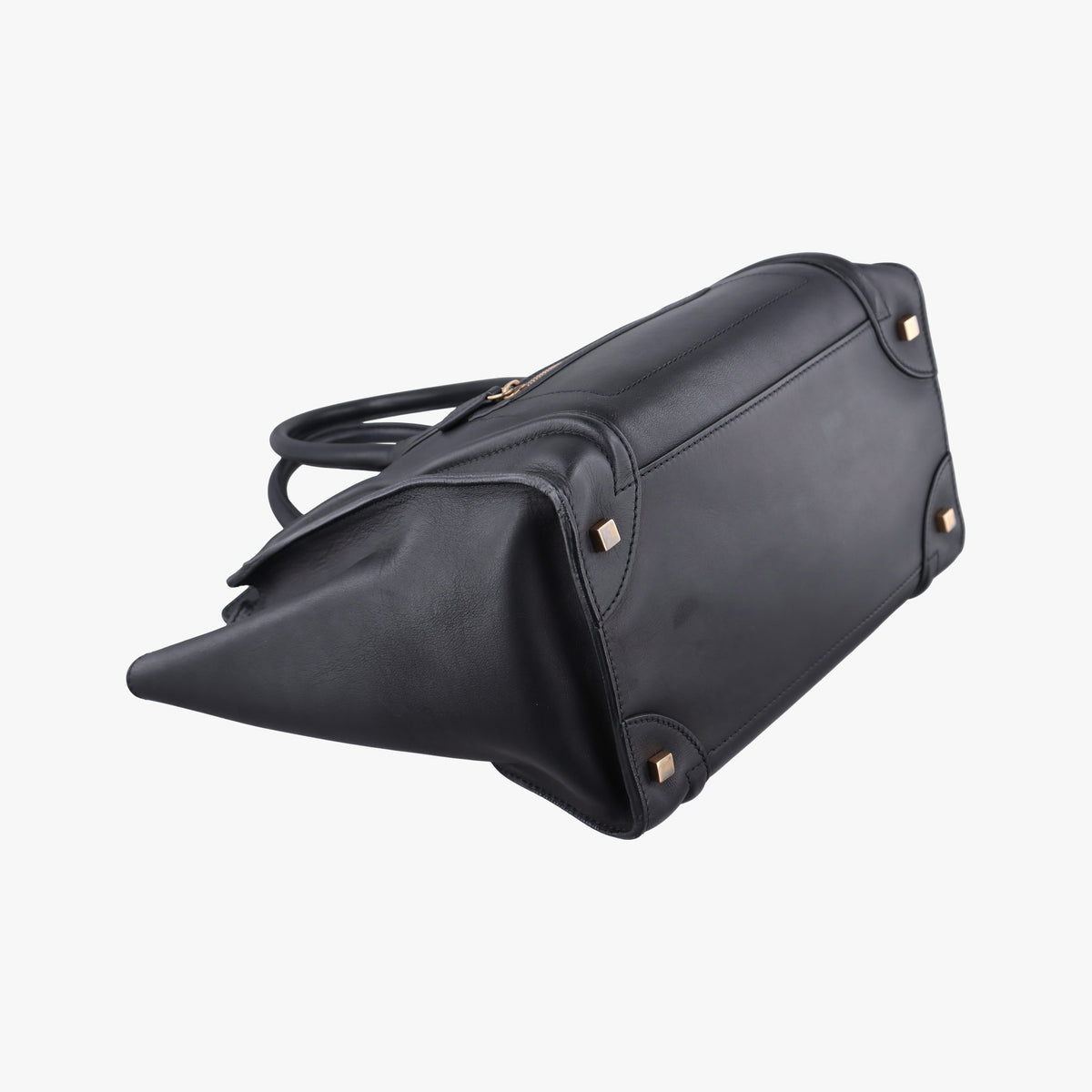 Pre-owned Celine Luggage Mini Shopper Black Leather  handbag | stylenewstar