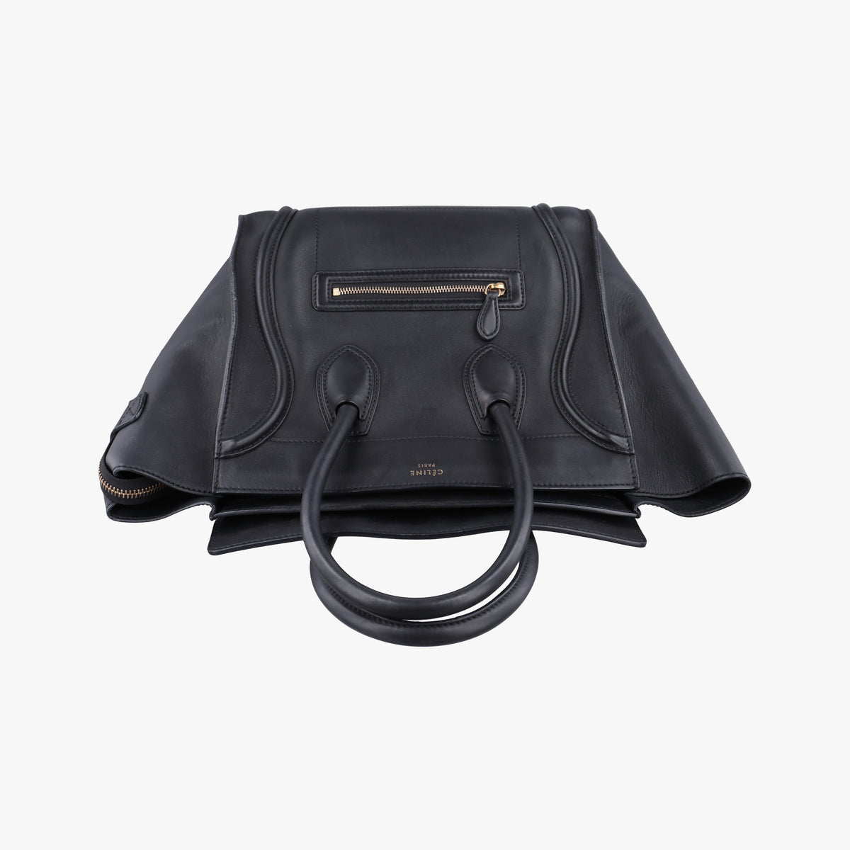 Pre-owned Celine Luggage Mini Shopper Black Leather  handbag | stylenewstar