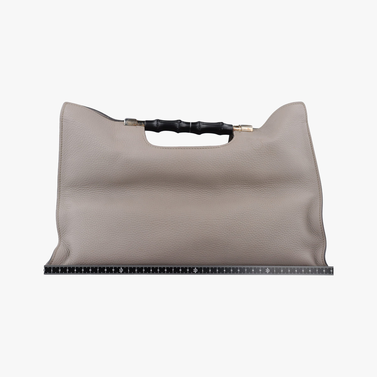 Pre-owned Gucci BAMBOO Grey Leather 370829 handbag | stylenewstar