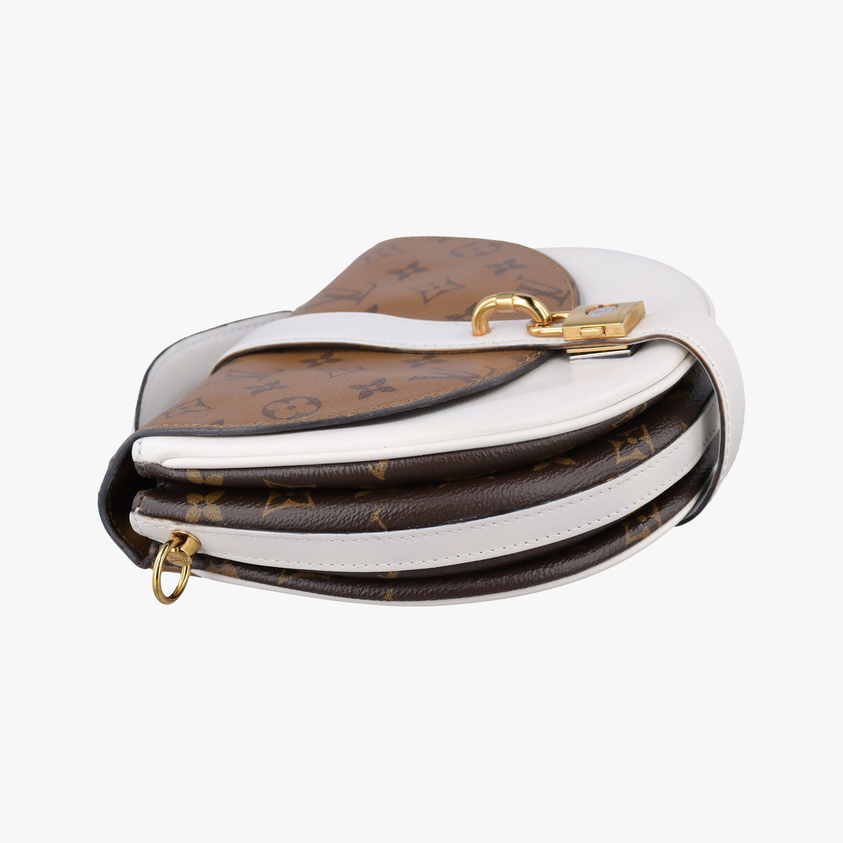 Pre-owned Louis Vuitton Chantilly Lock Brown x white Monogram x Leather  shoulderbag | stylenewstar