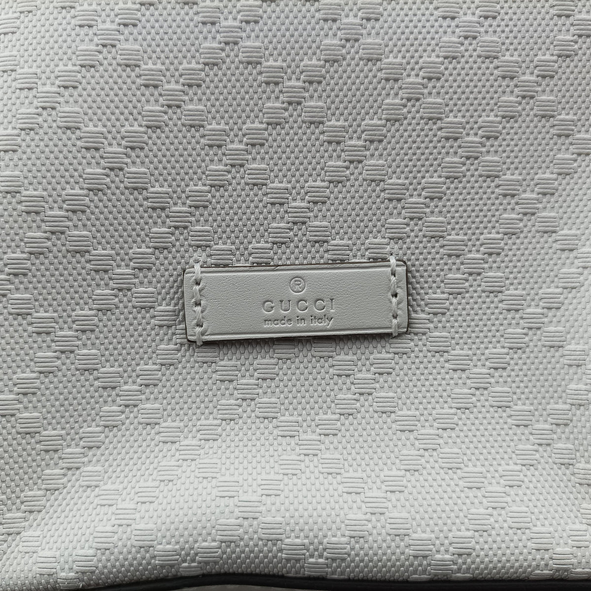 Pre-owned Gucci Bright Diamante Bucket White Leather 354229 shoulderbag | stylenewstar