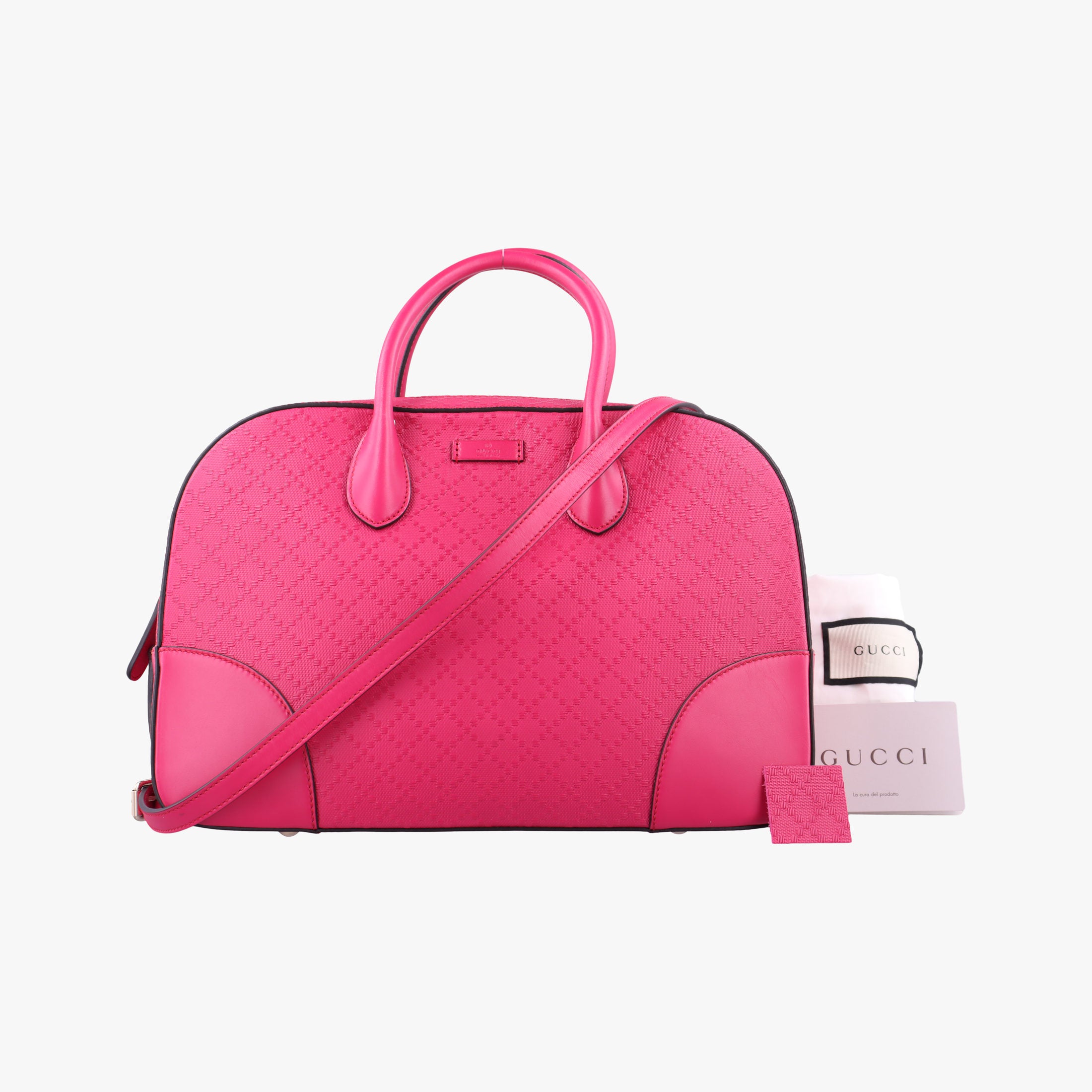 Pre-owned Gucci Bright Diamante Rose Leather 354332 shoulderbag | stylenewstar