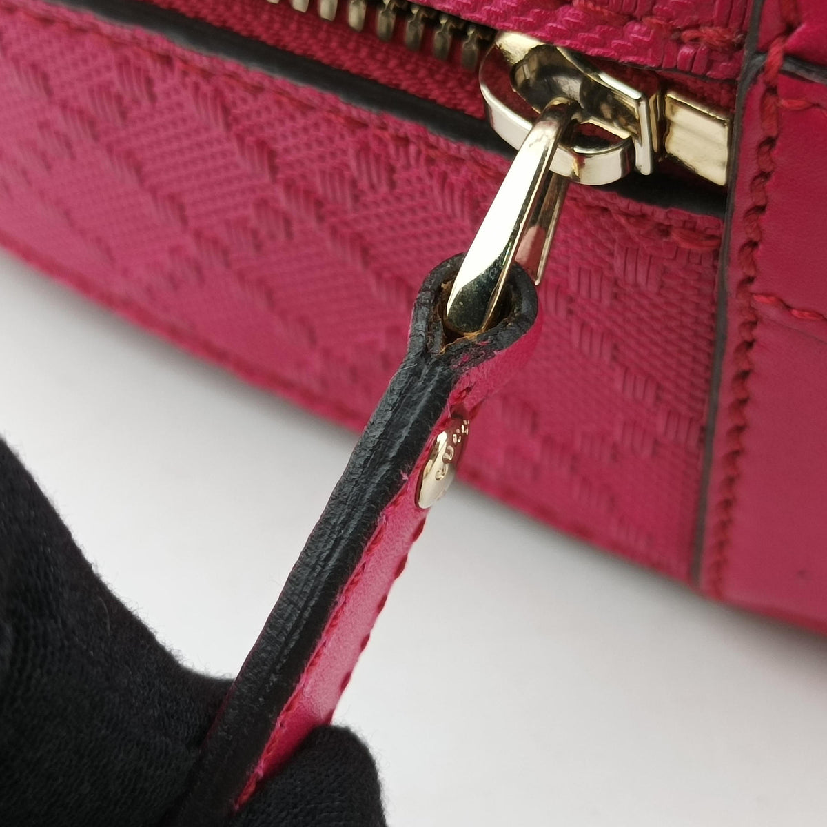Pre-owned Gucci Bright Diamante Rose Leather 354332 shoulderbag | stylenewstar