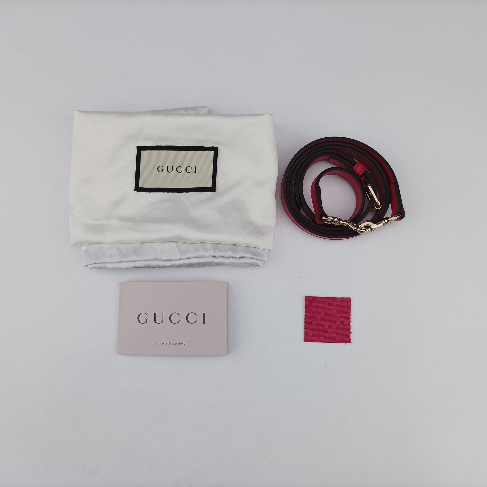 Pre-owned Gucci Bright Diamante Rose Leather 354332 shoulderbag | stylenewstar