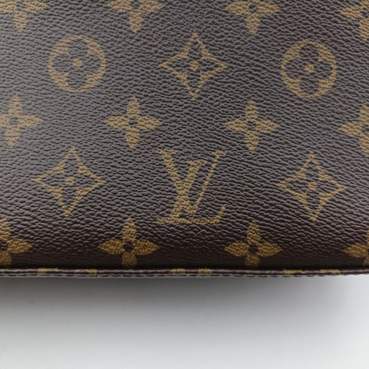 Pre-owned Louis Vuitton SAINT MICHEL brown×COQUELICOT Monogram Canvas×calf leather M44031 shoulderbag | stylenewstar