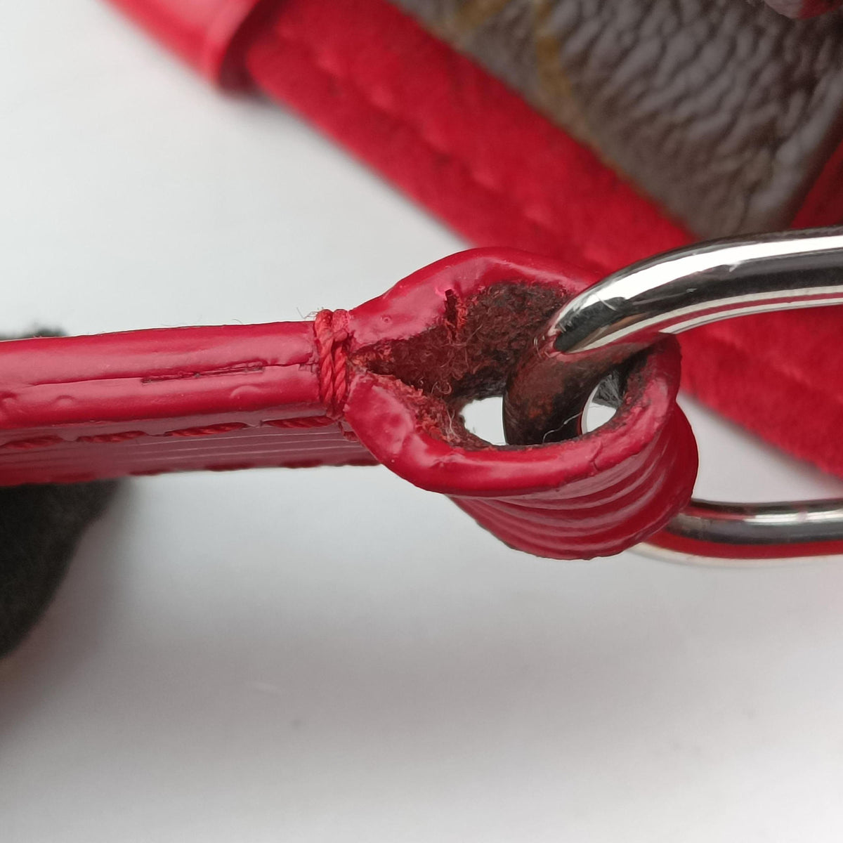 Pre-owned Louis Vuitton SAINT MICHEL brown×COQUELICOT Monogram Canvas×calf leather M44031 shoulderbag | stylenewstar