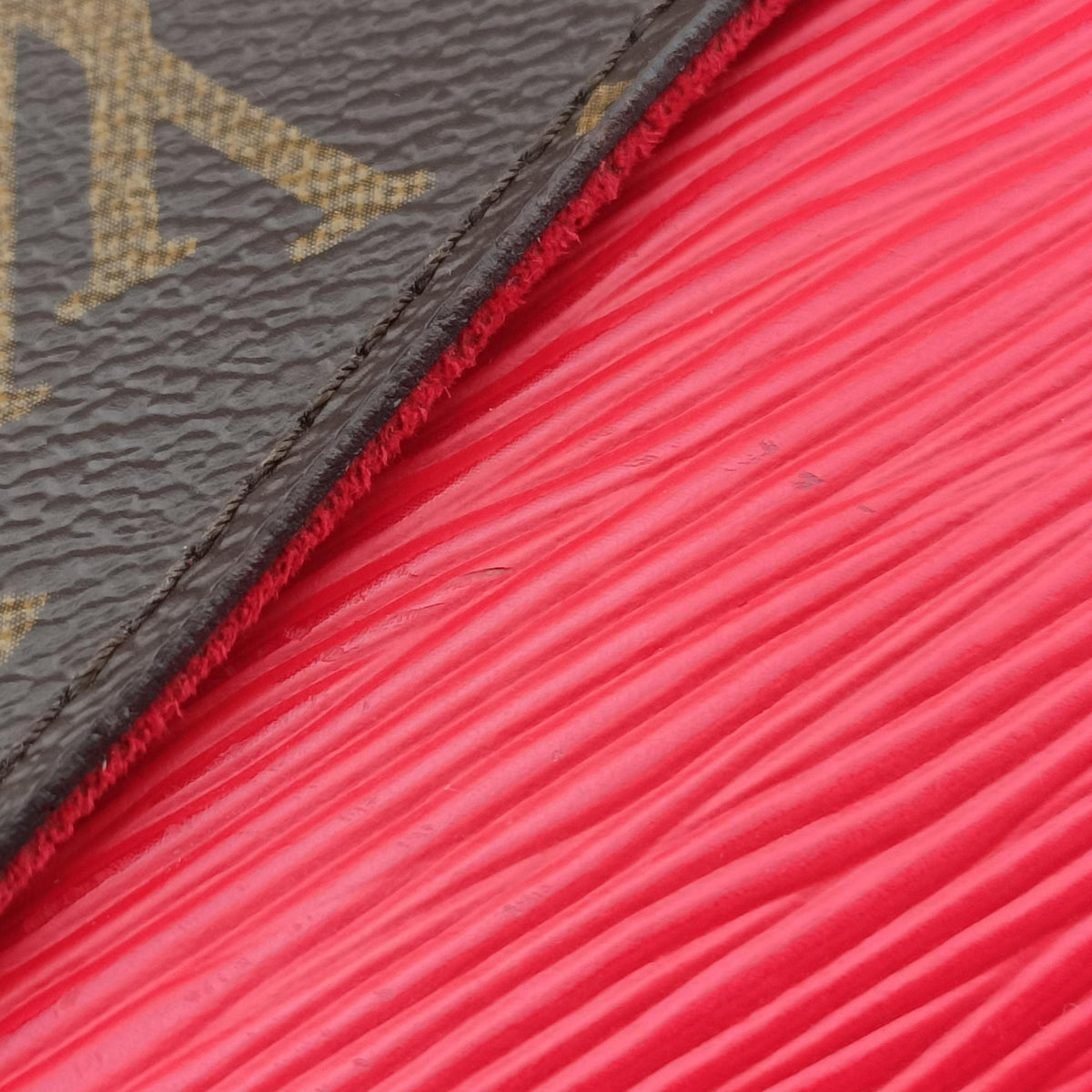 Pre-owned Louis Vuitton SAINT MICHEL brown×COQUELICOT Monogram Canvas×calf leather M44031 shoulderbag | stylenewstar