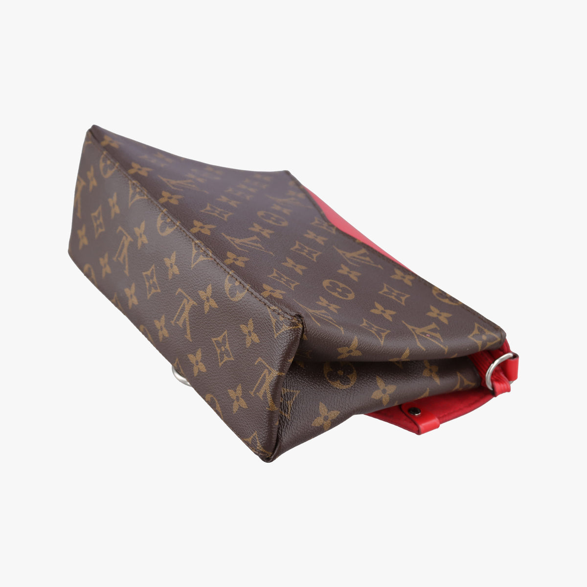 Pre-owned Louis Vuitton SAINT MICHEL brown×COQUELICOT Monogram Canvas×calf leather M44031 shoulderbag | stylenewstar