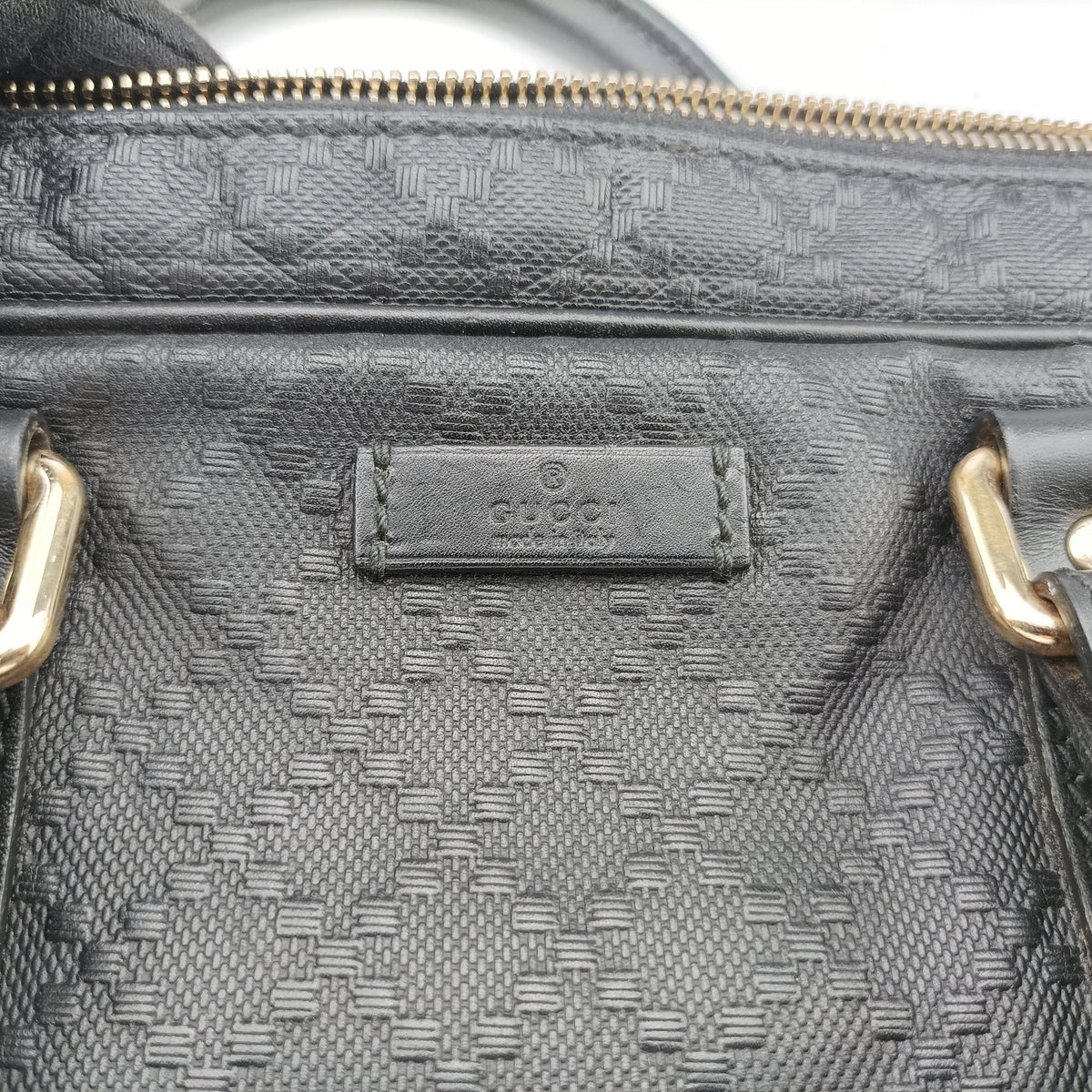 Vintage Gucci Diamante Black Leather 208463 handbag | stylenewstar