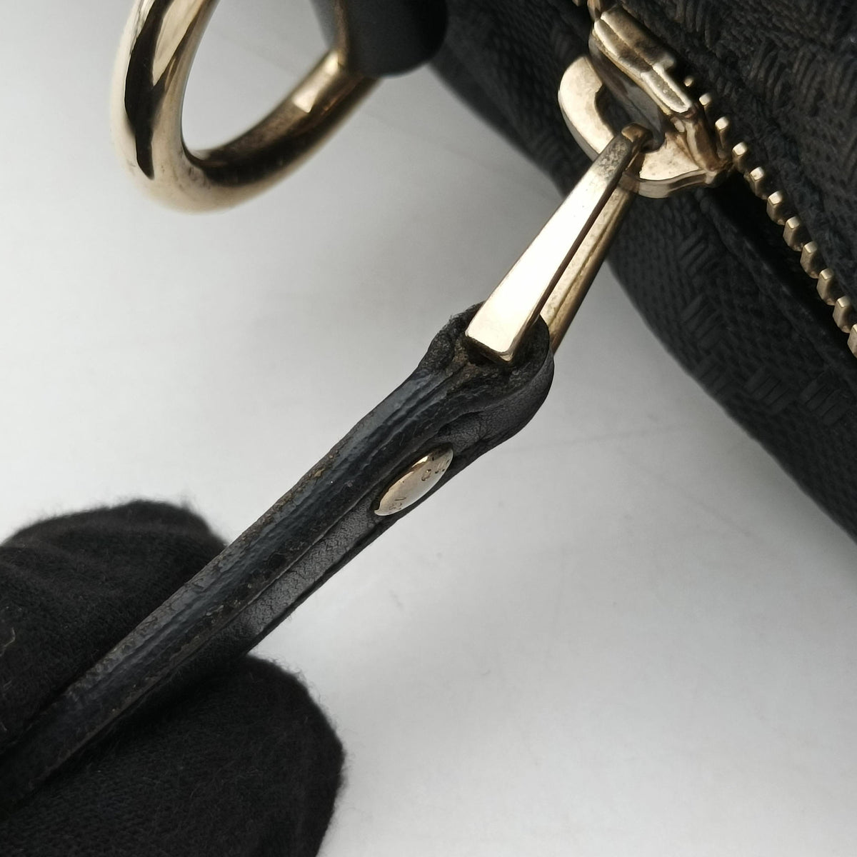 Vintage Gucci Diamante Black Leather 208463 handbag | stylenewstar