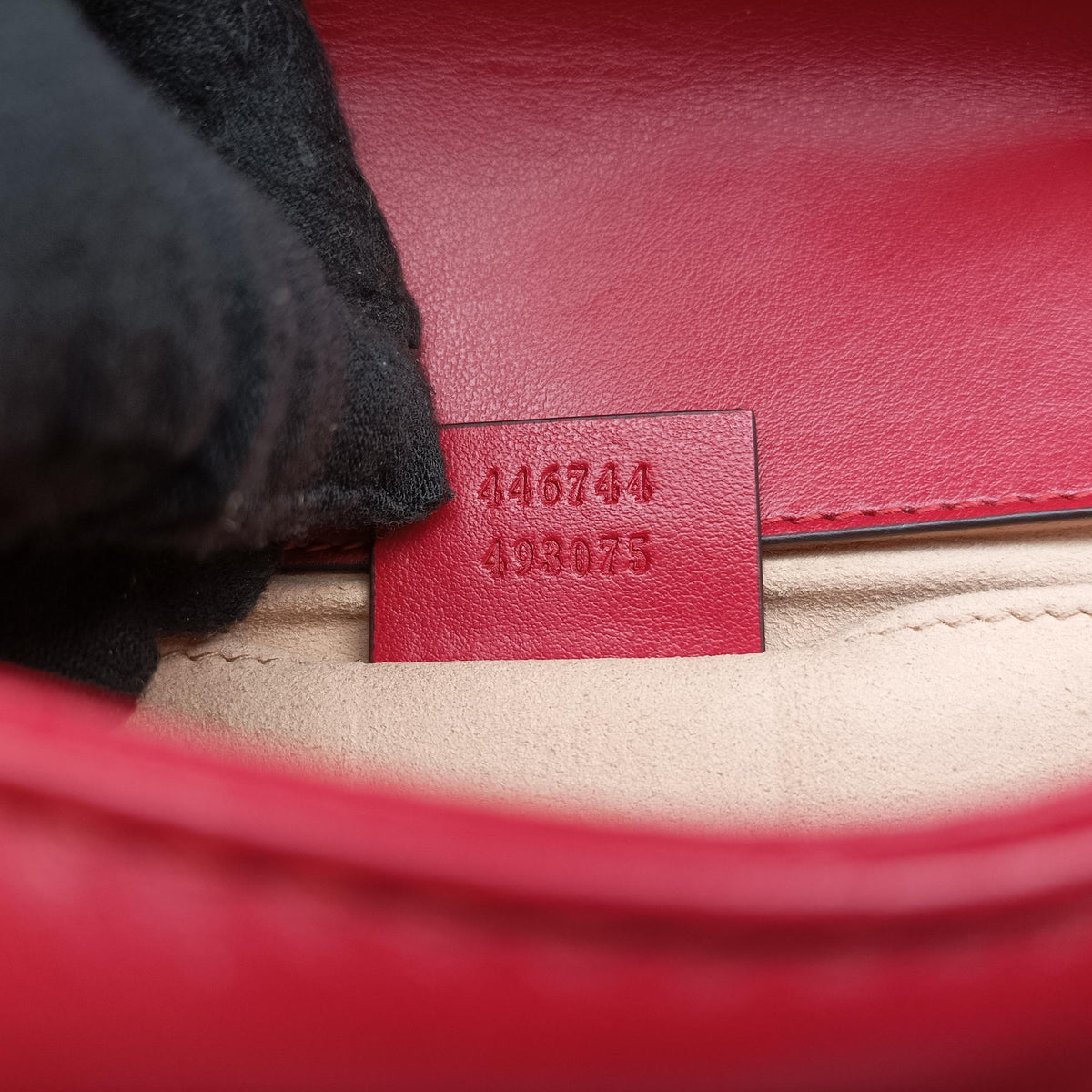 Secondhand Gucci GG Marmont Red Leather 446744 shoulderbag | stylenewstar