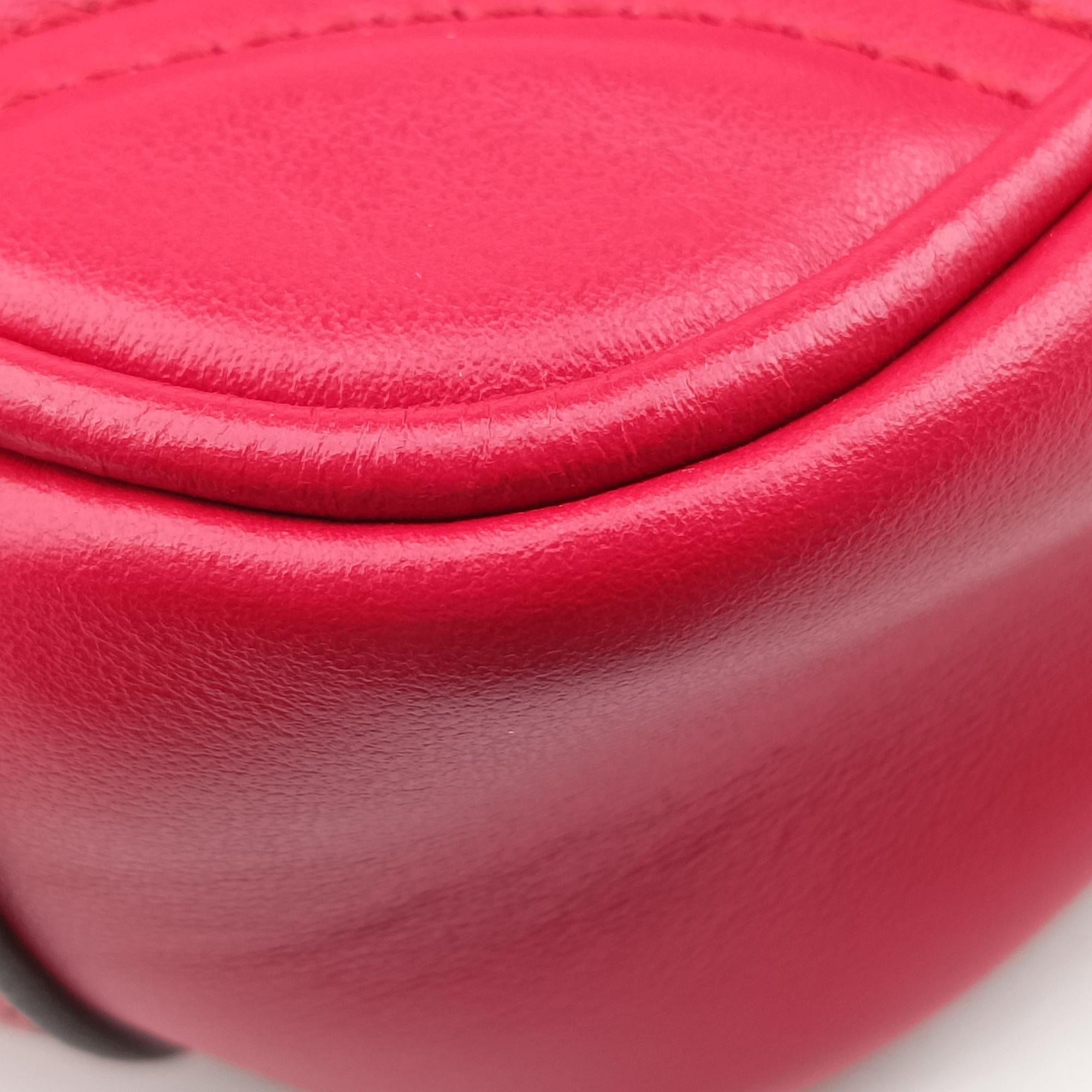 Secondhand Gucci GG Marmont Red Leather 446744 shoulderbag | stylenewstar