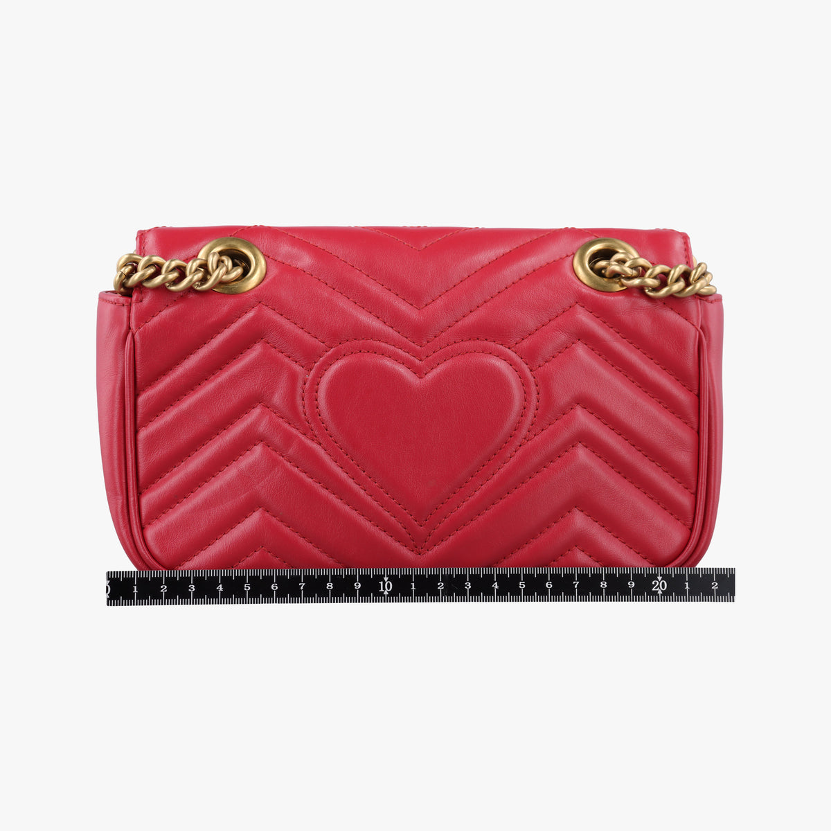 Secondhand Gucci GG Marmont Red Leather 446744 shoulderbag | stylenewstar
