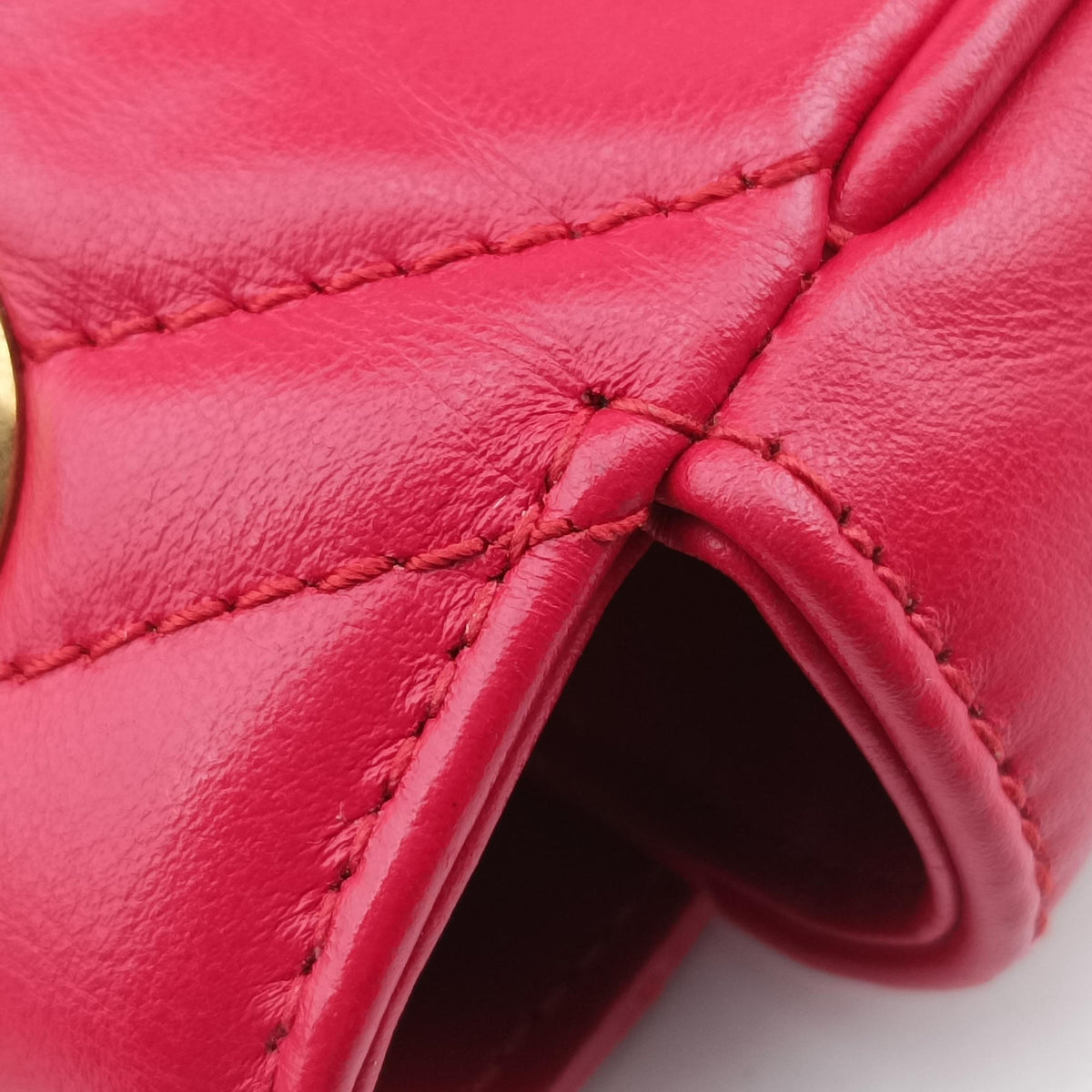 Secondhand Gucci GG Marmont Red Leather 446744 shoulderbag | stylenewstar