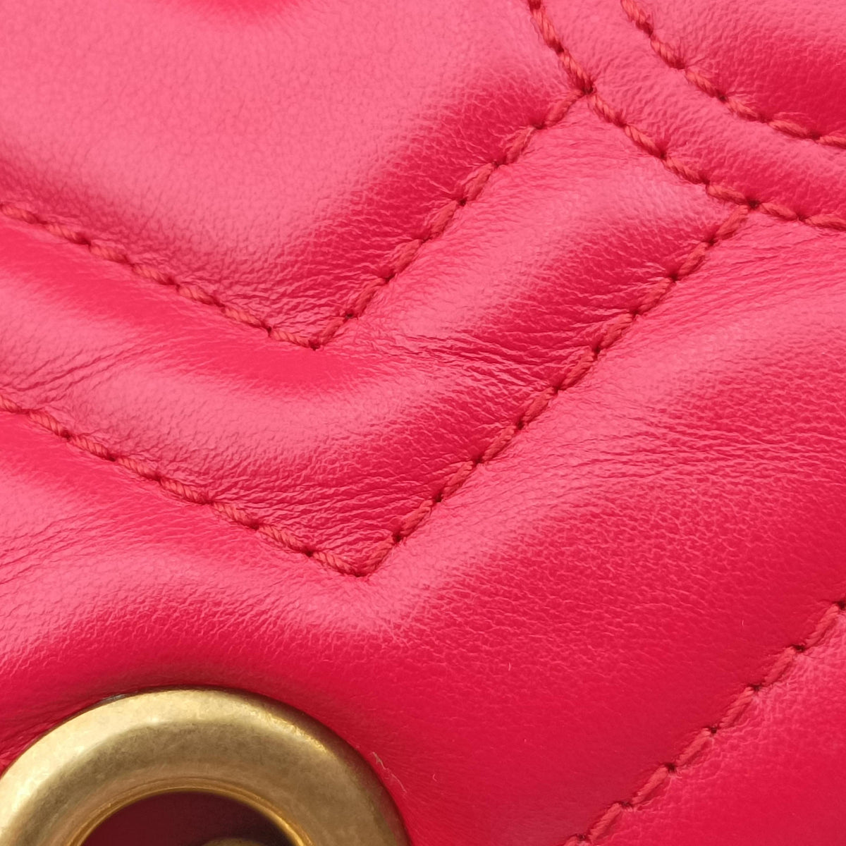 Secondhand Gucci GG Marmont Red Leather 446744 shoulderbag | stylenewstar