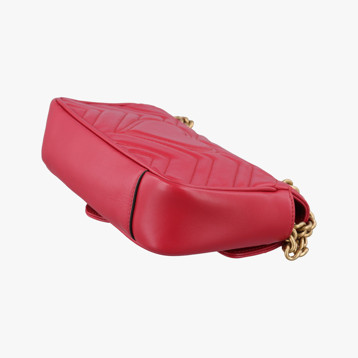 Secondhand Gucci GG Marmont Red Leather 446744 shoulderbag | stylenewstar