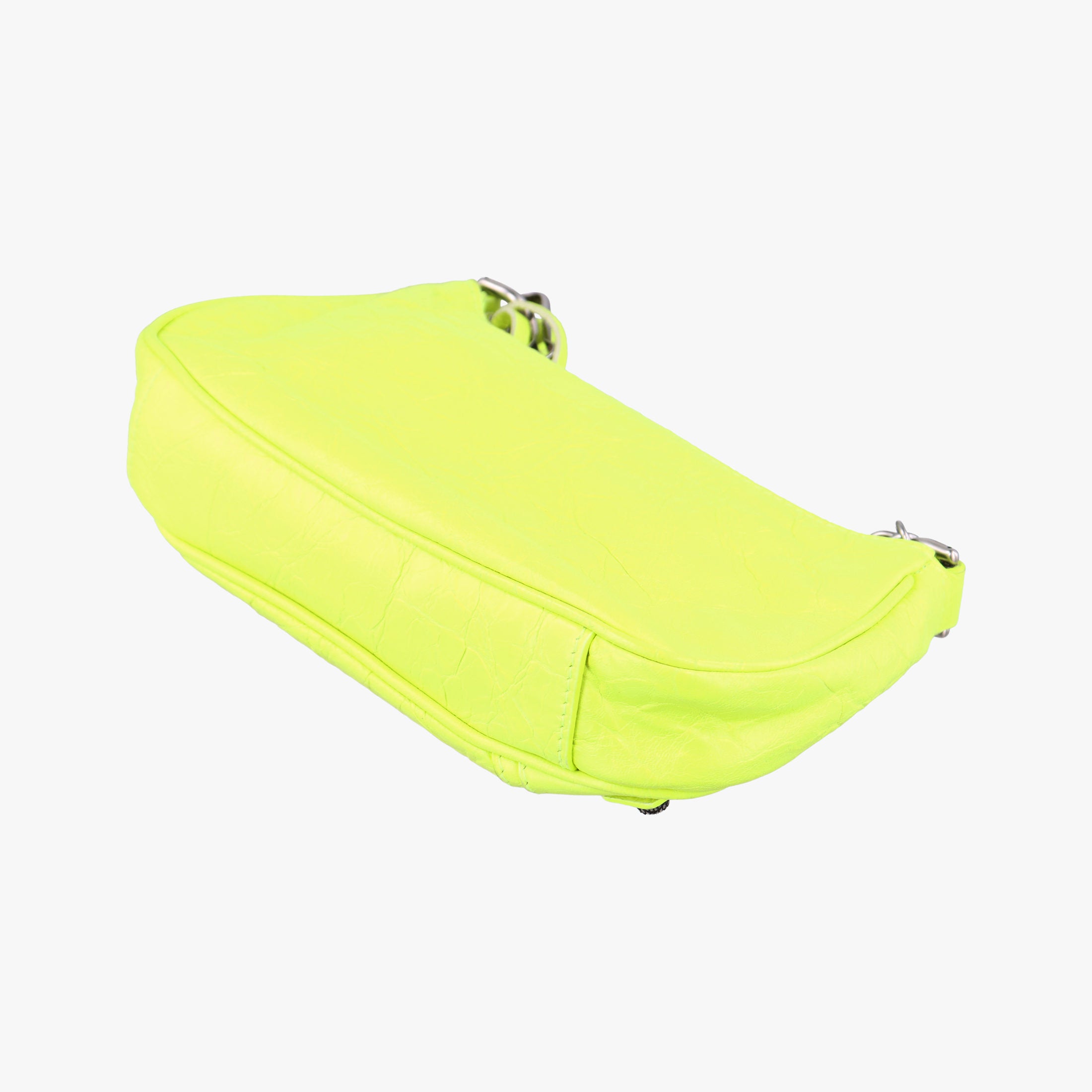 Pre-owned Balenciaga Le Cagole YellowGreen lambskin  shoulderbag | stylenewstar