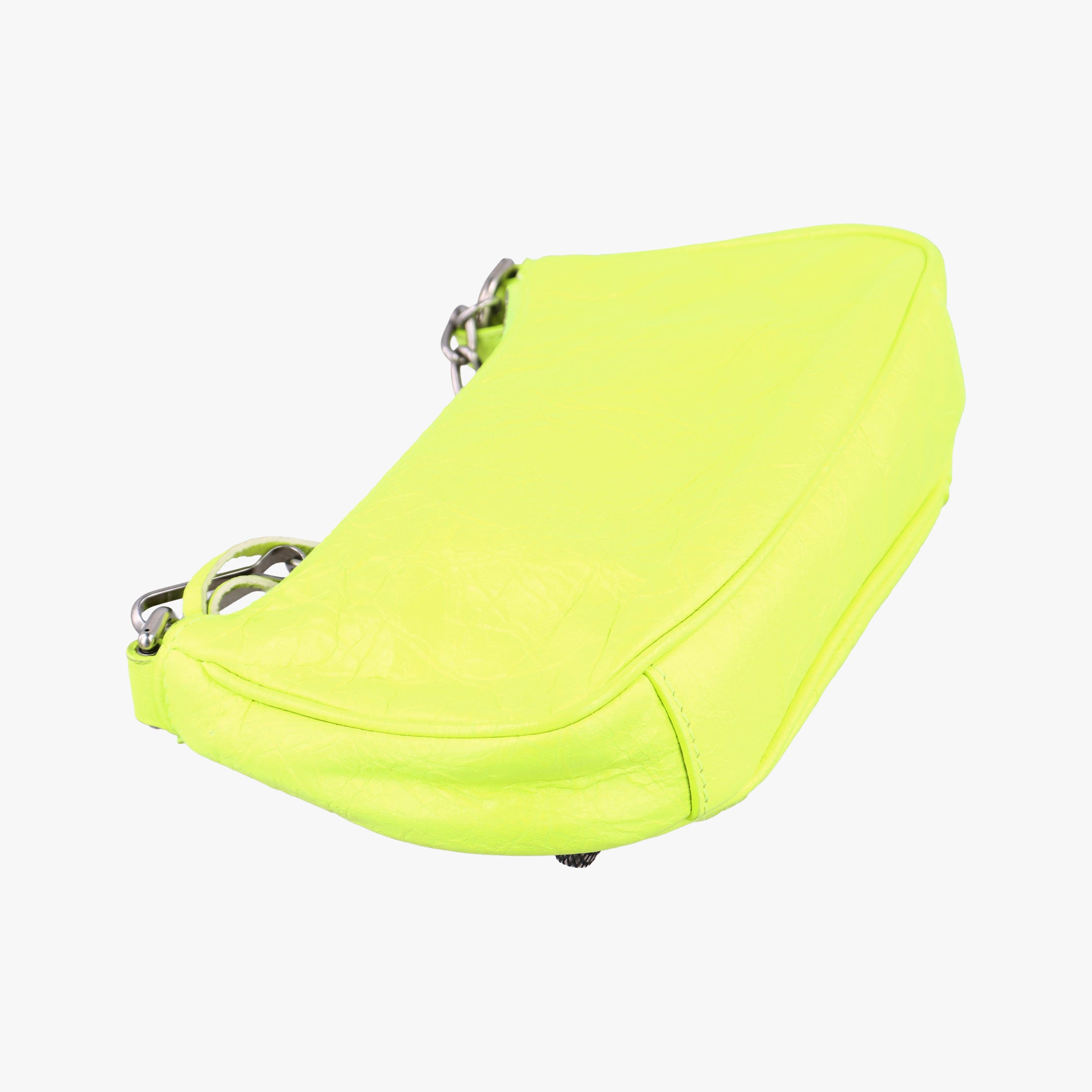 Pre-owned Balenciaga Le Cagole YellowGreen lambskin  shoulderbag | stylenewstar