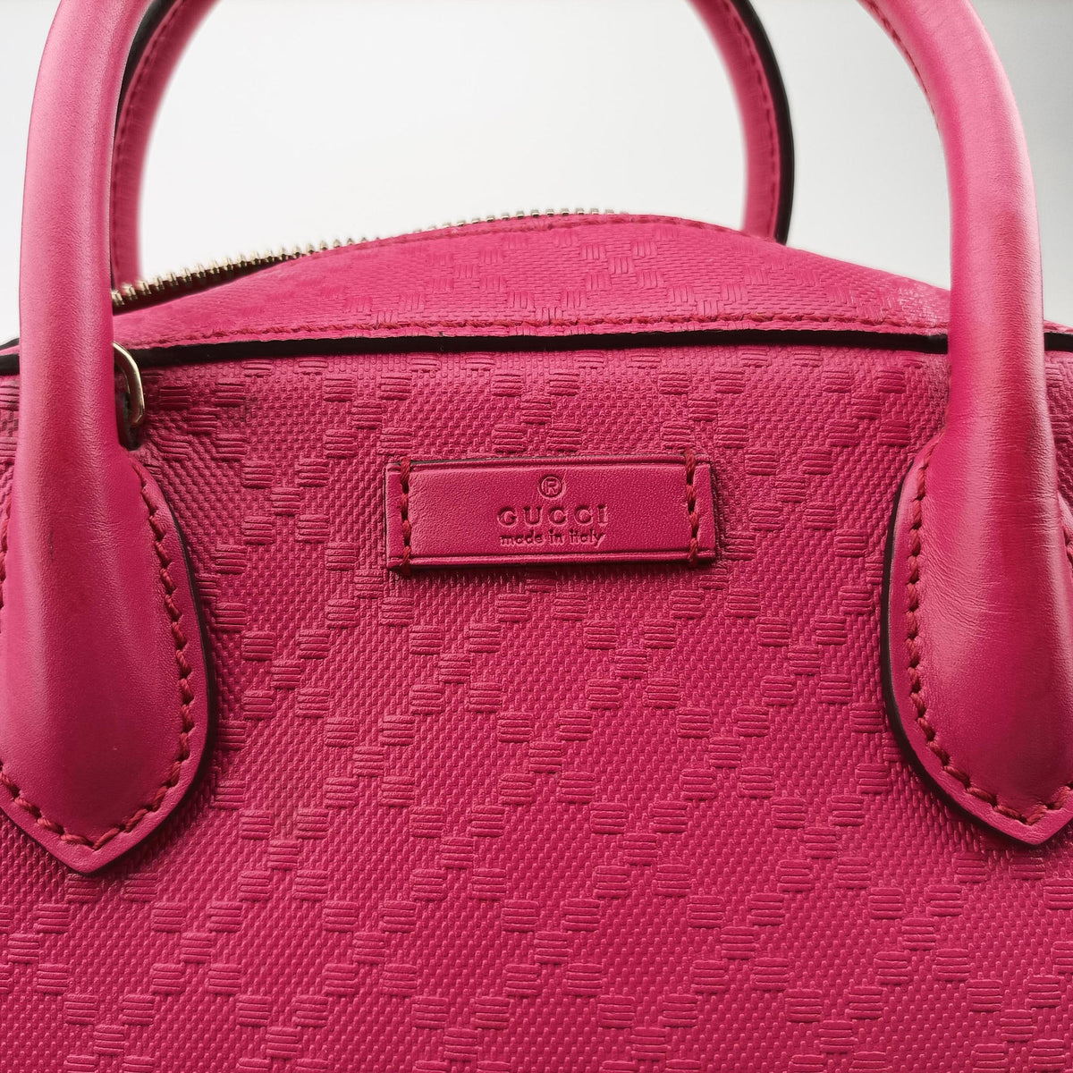 Pre-owned Gucci Bright Diamante Rose Leather 354224 shoulderbag | stylenewstar