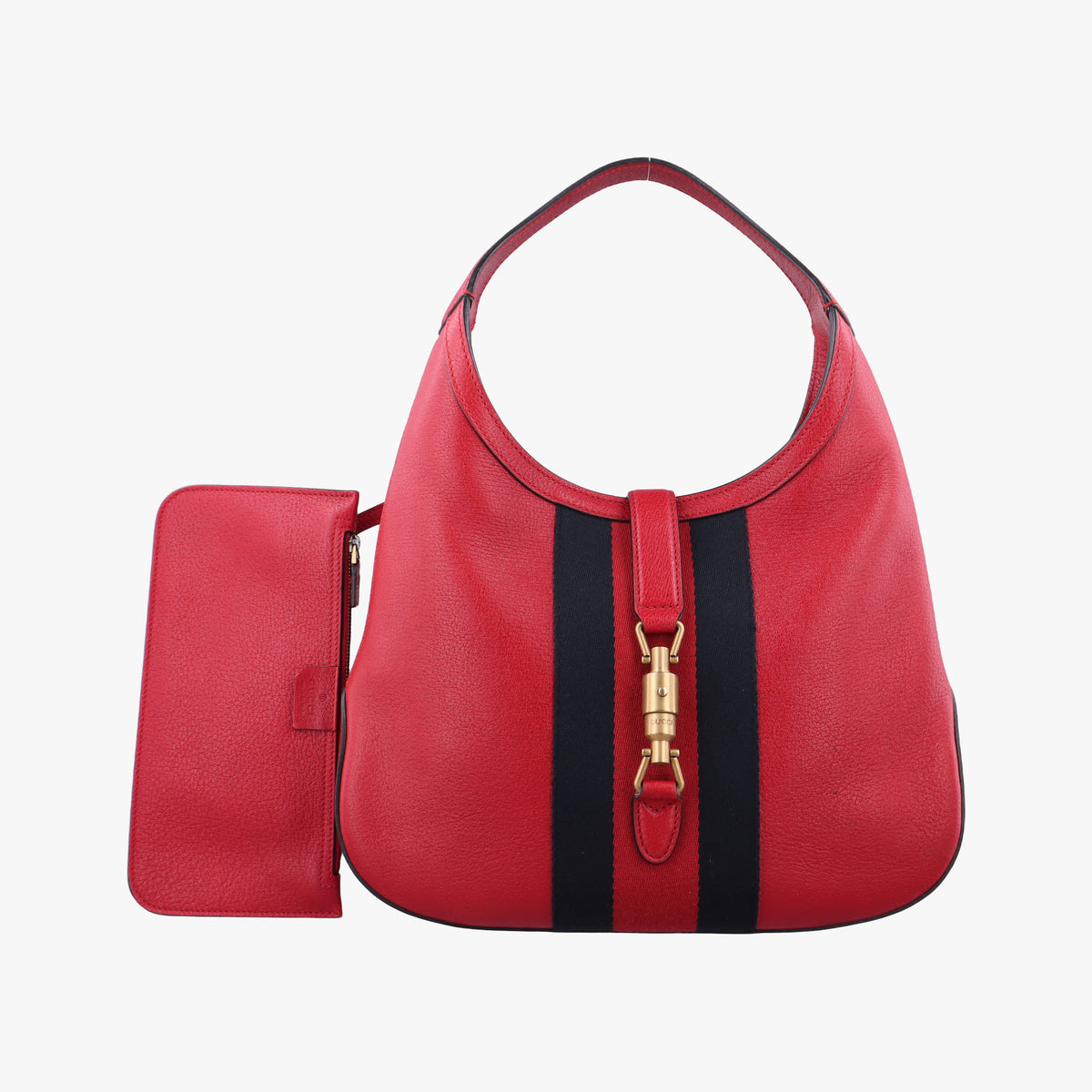 Pre-owned Gucci New Jackie Red Leather 365458 handbag | stylenewstar