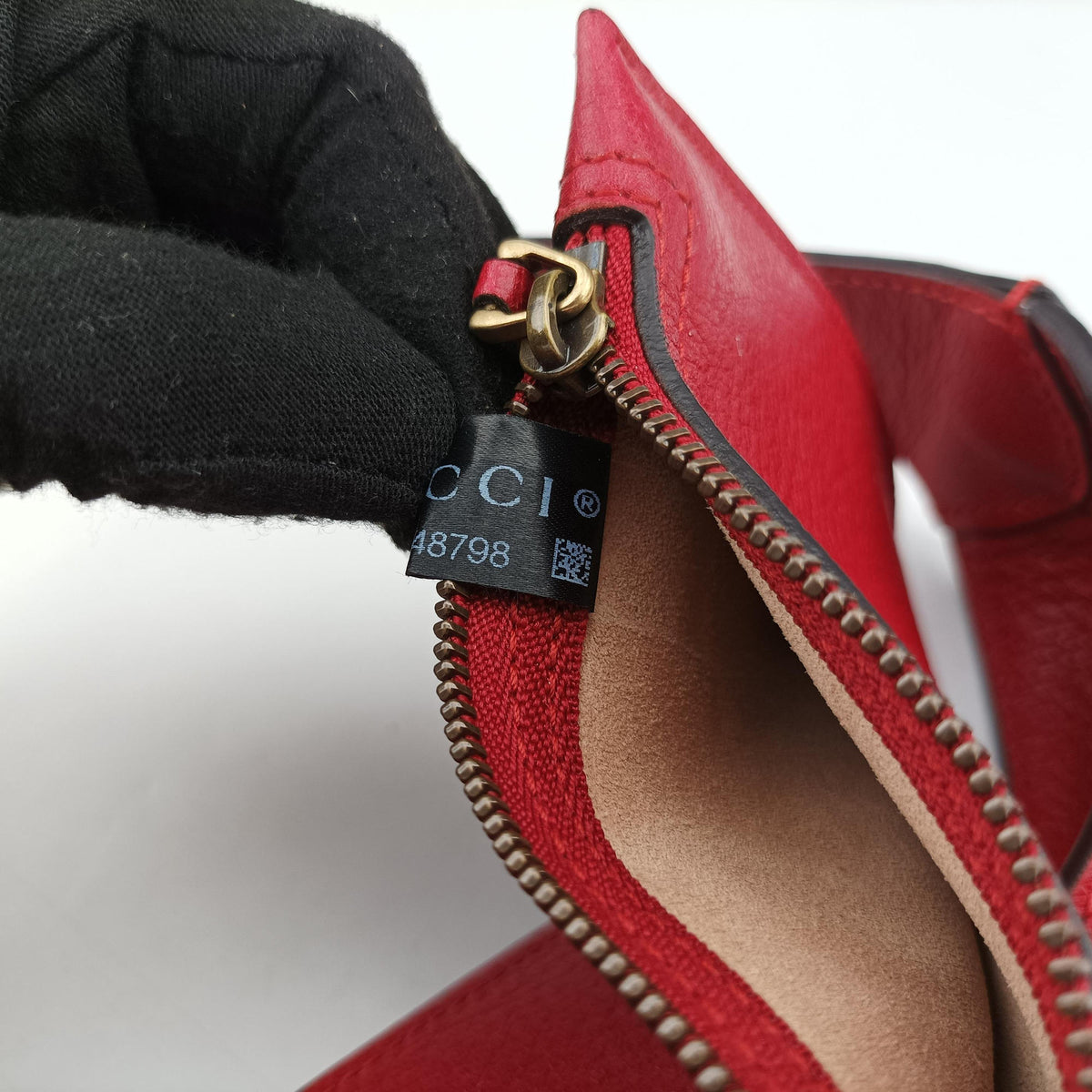 Pre-owned Gucci New Jackie Red Leather 365458 handbag | stylenewstar