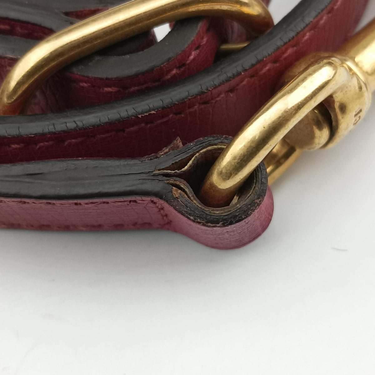 Pre-owned Gucci Bright Bit Red Leather 319795 shoulderbag | stylenewstar