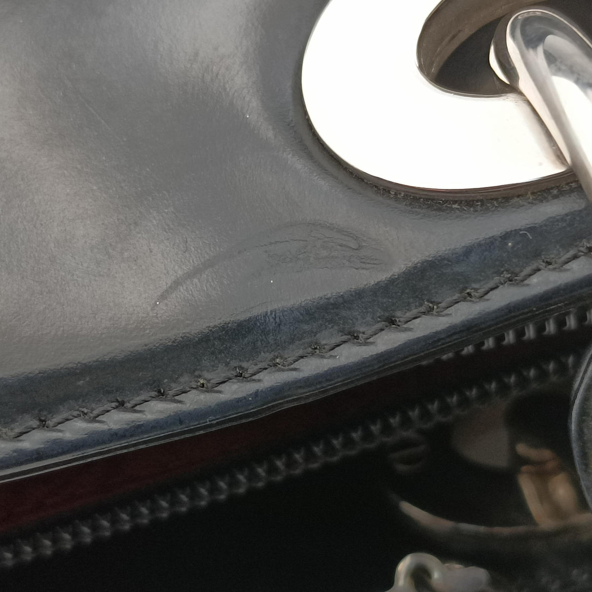 Pre-owned Christian Dior Lady Dior Black Leather  shoulderbag | stylenewstar