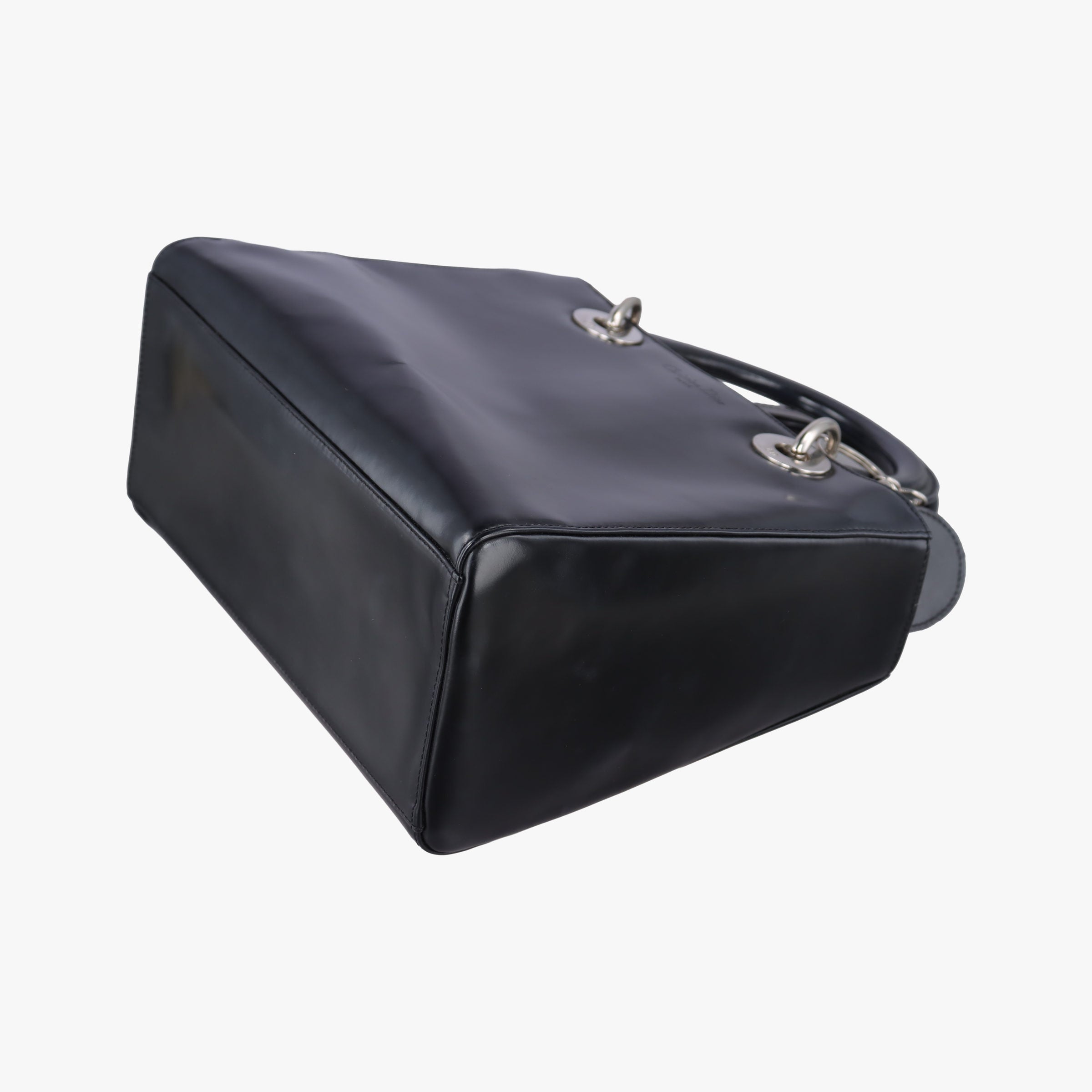 Pre-owned Christian Dior Lady Dior Black Leather  shoulderbag | stylenewstar