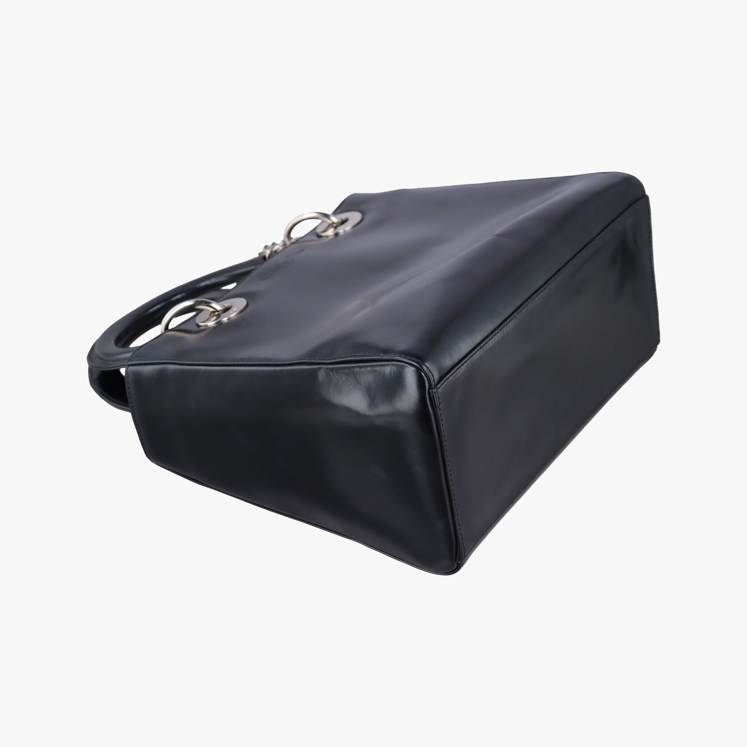 Pre-owned Christian Dior Lady Dior Black Leather  shoulderbag | stylenewstar