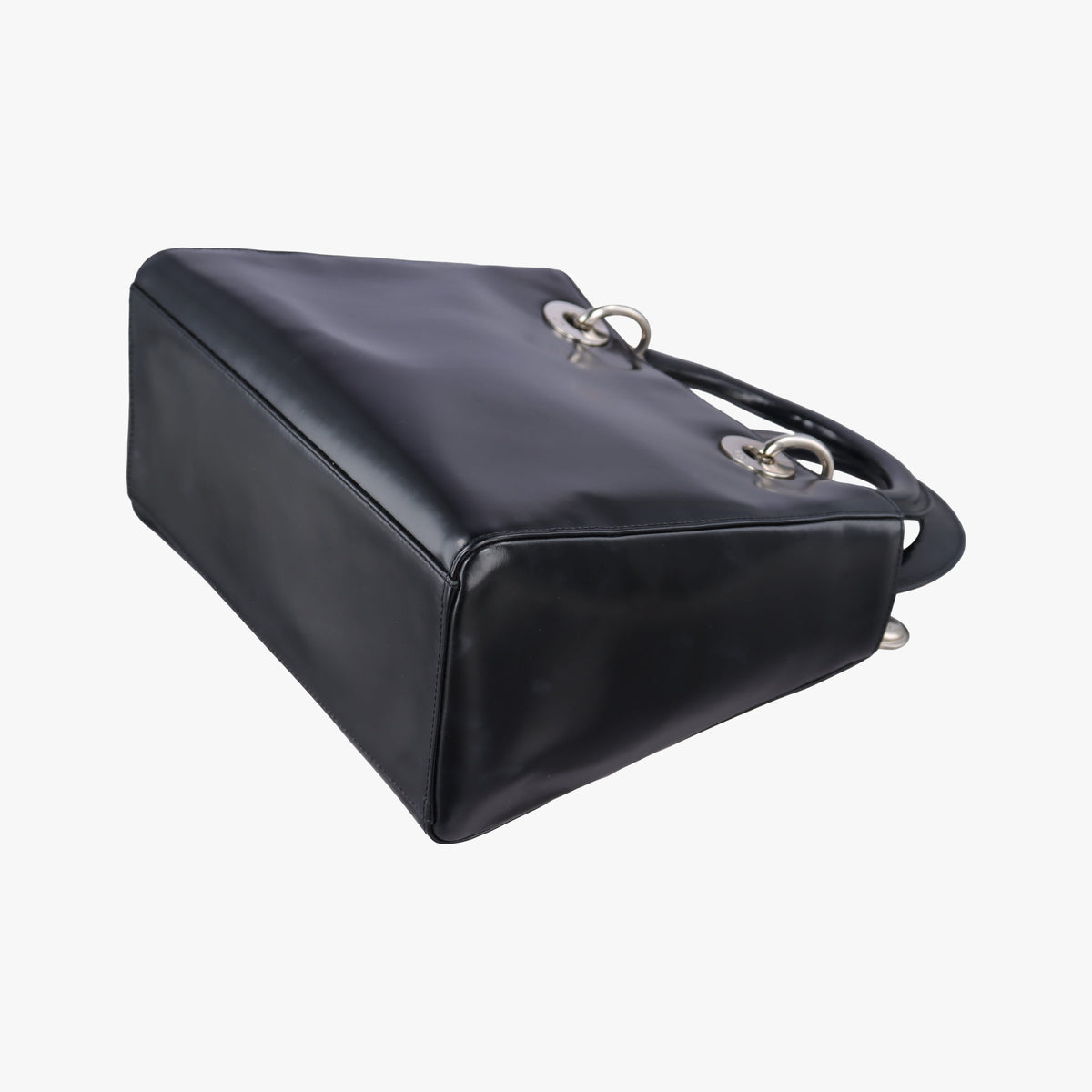 Pre-owned Christian Dior Lady Dior Black Leather  shoulderbag | stylenewstar